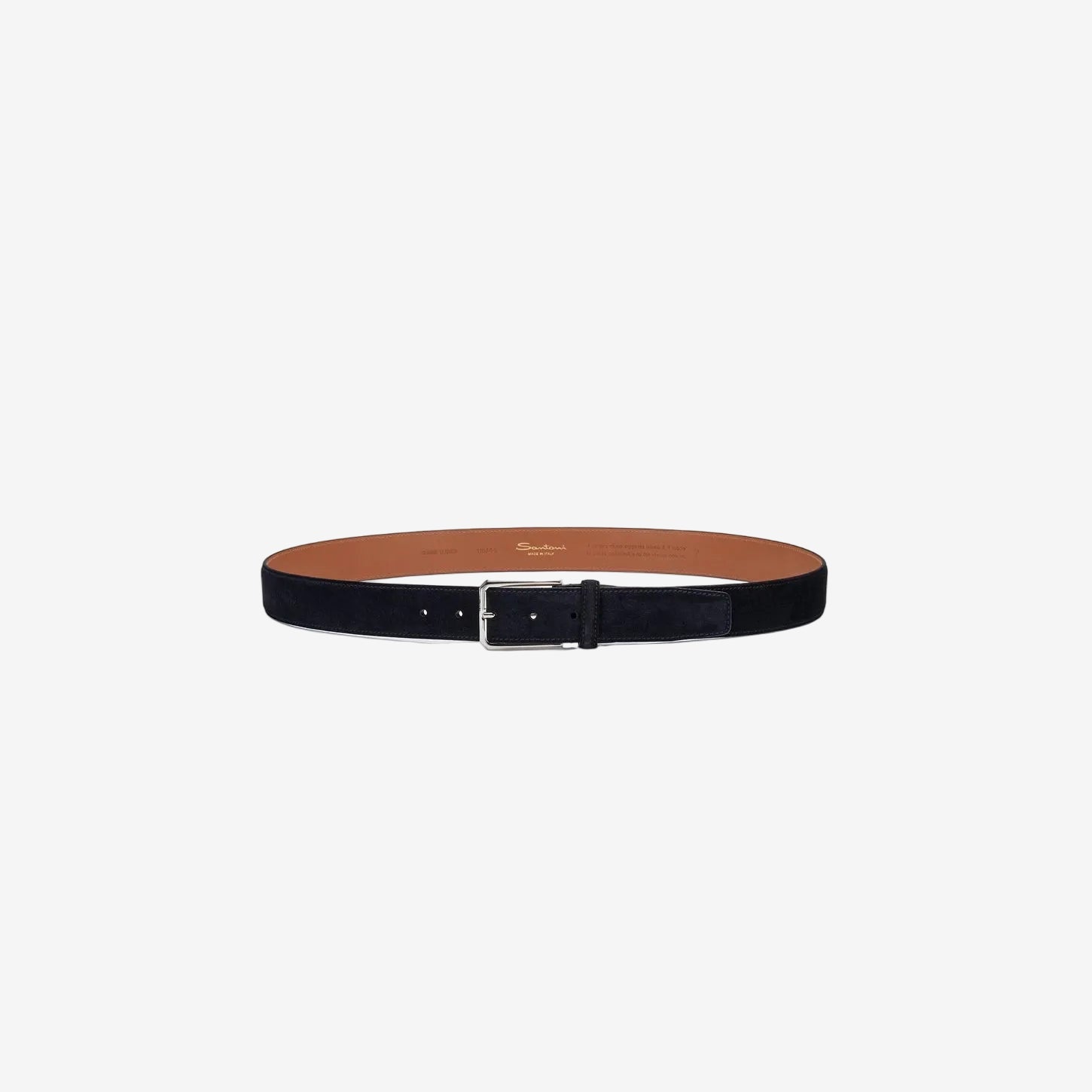 Dark brown suede adjustable belt
