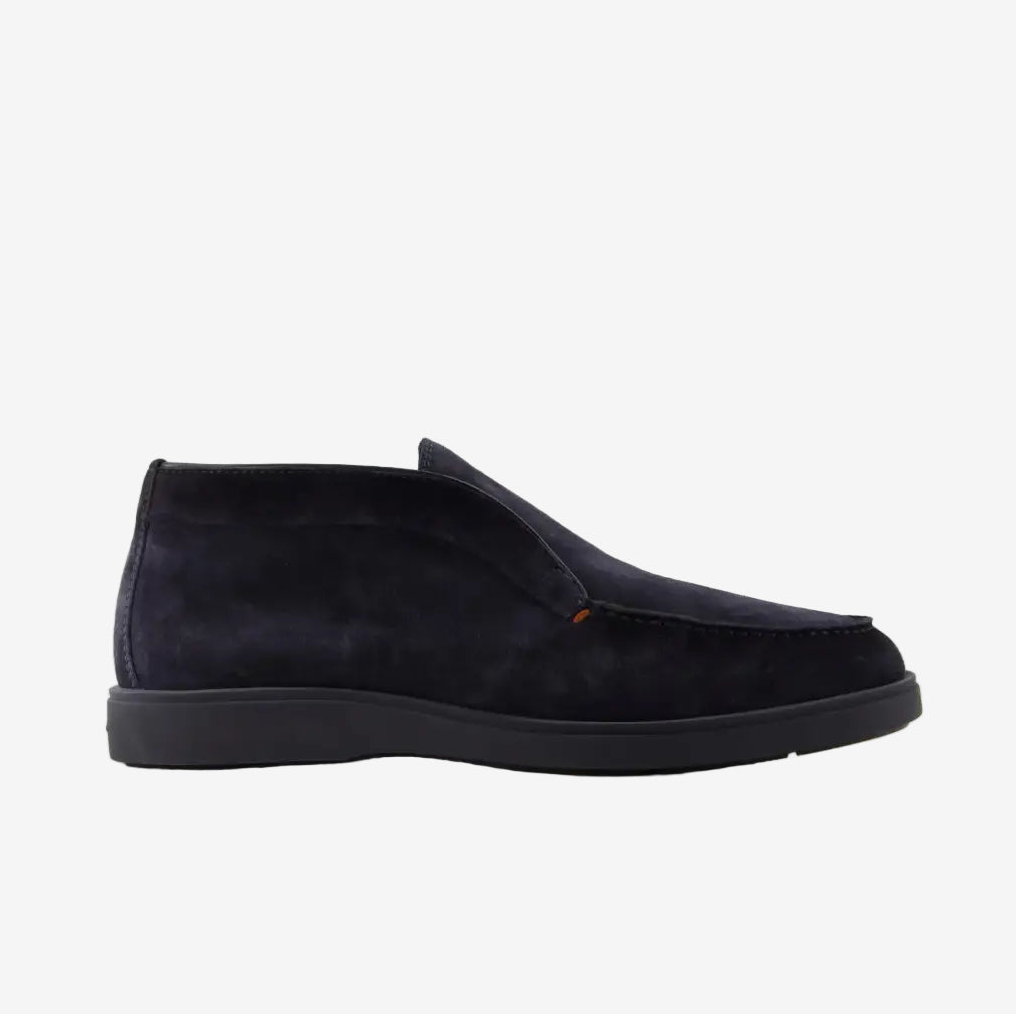 Dunkelblaue lammfell Desert Boots Suede
