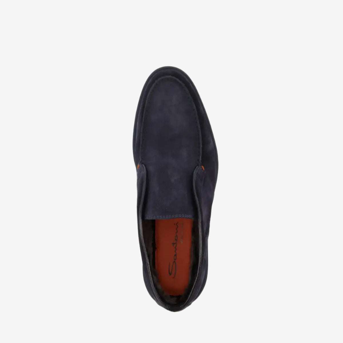 Dunkelblaue lammfell Desert Boots Suede