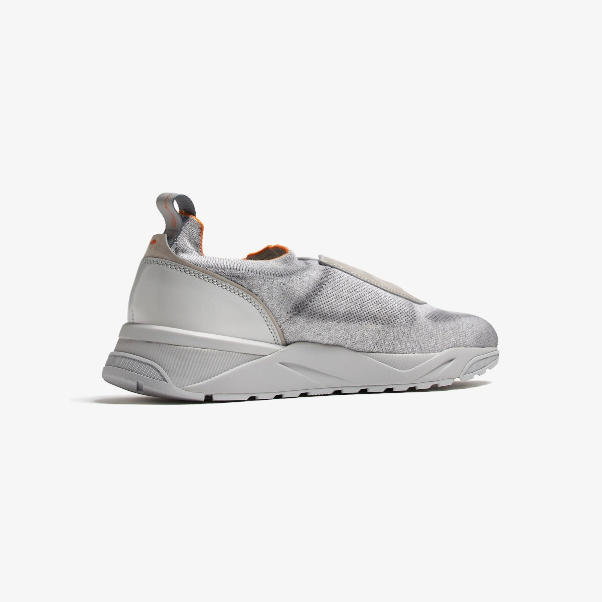 Sneakers de lana gris cordones slip-on