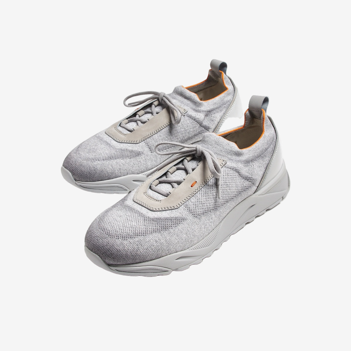 Sneakers de lana gris cordones slip-on