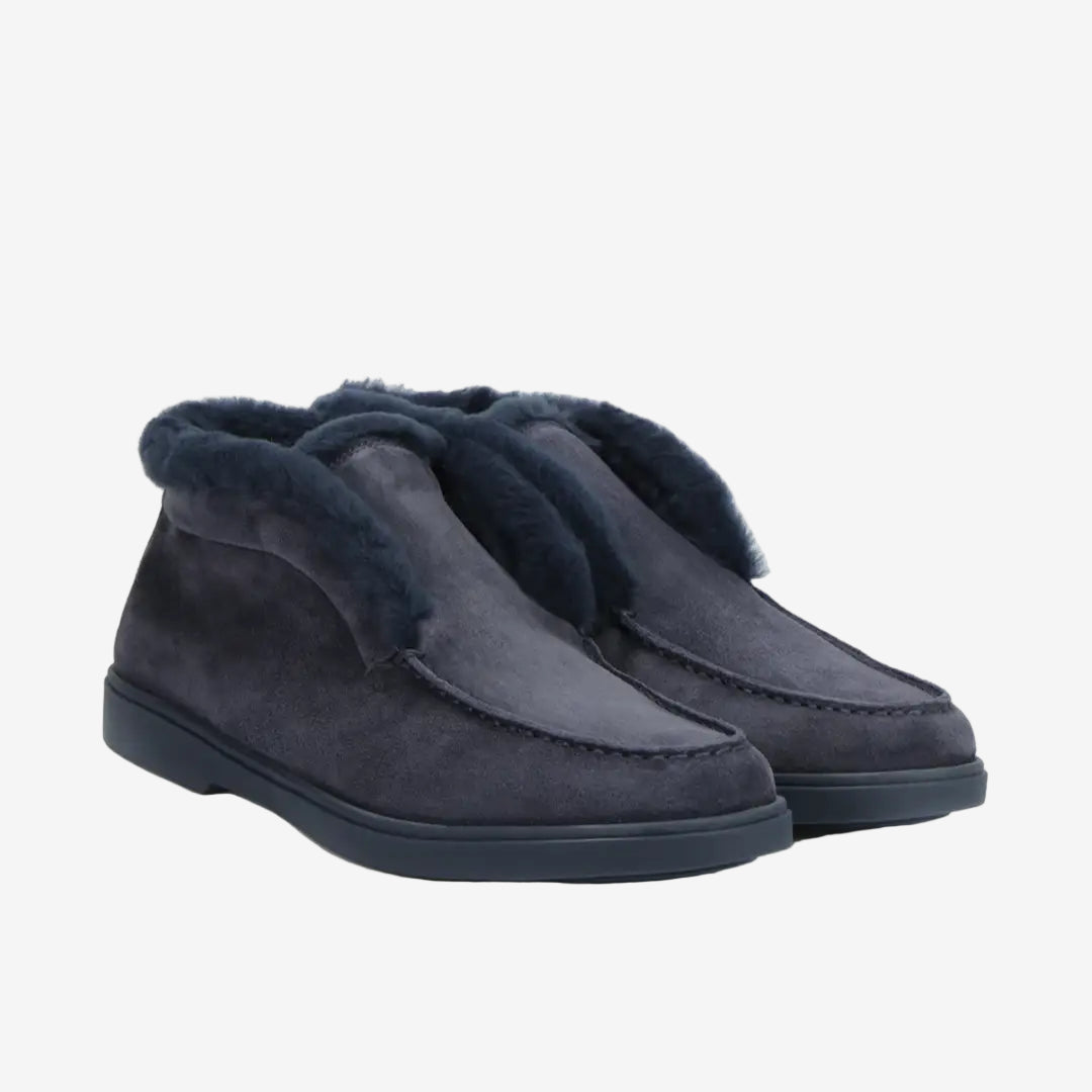 Blauwe suède schaapsleren Desert boots