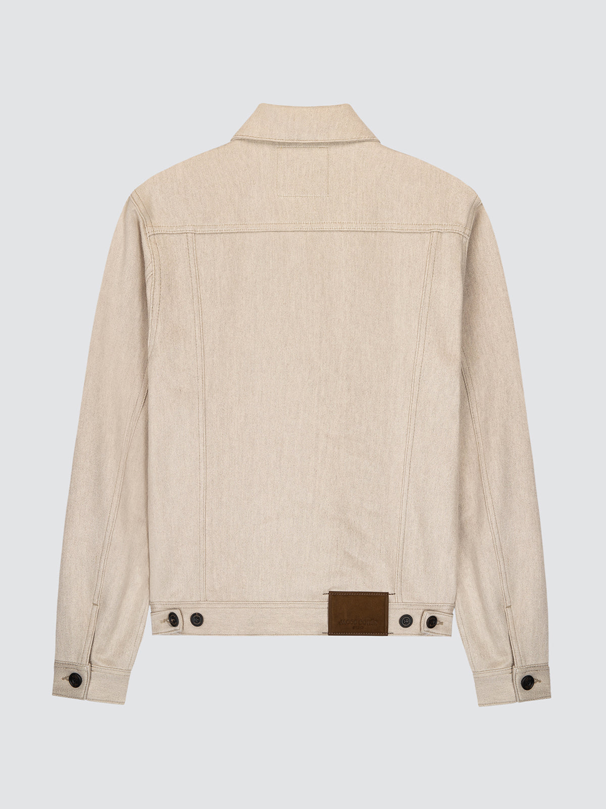 Chaqueta de Sarga de Algodón y Lino Beige Natural Loro Piana