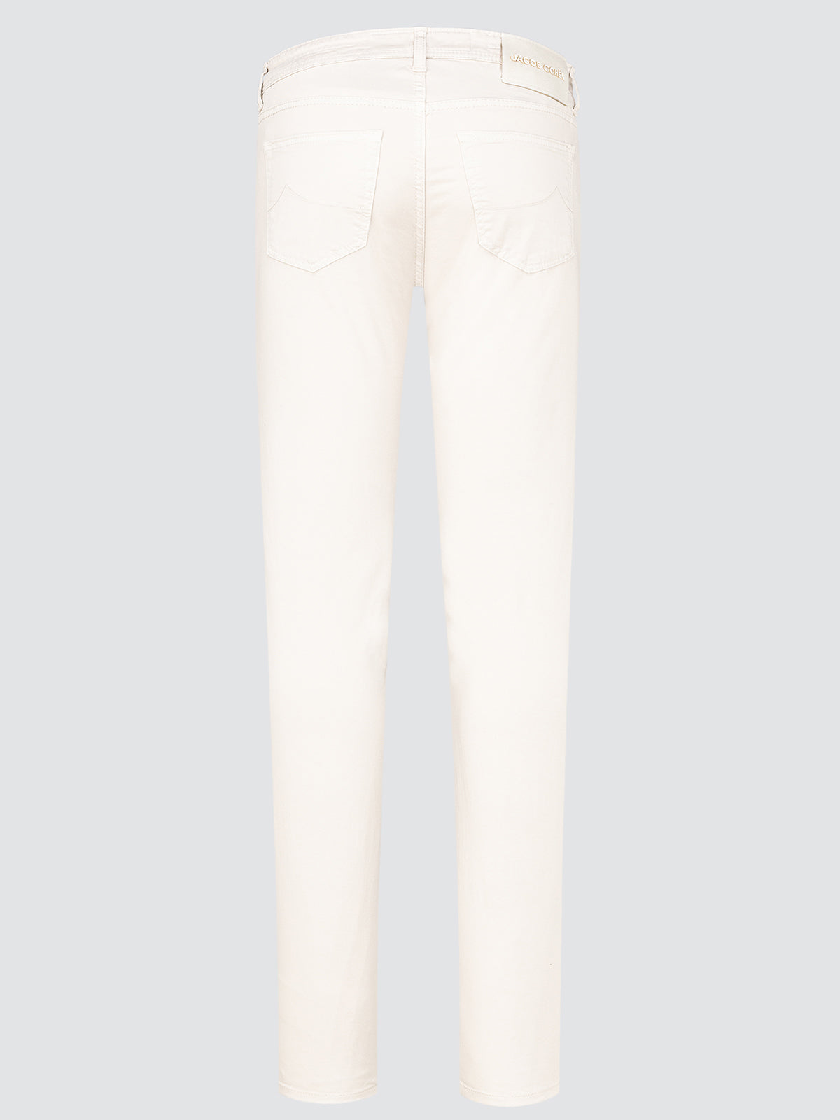 Bard Five-Pocket-Hose aus hellbeiger Stretch-Gabardine