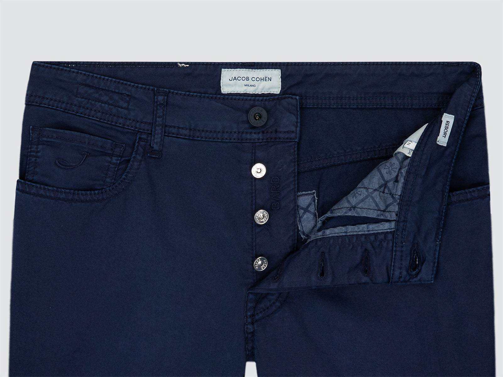 Bard Blue Pants in Stretch Gabardine