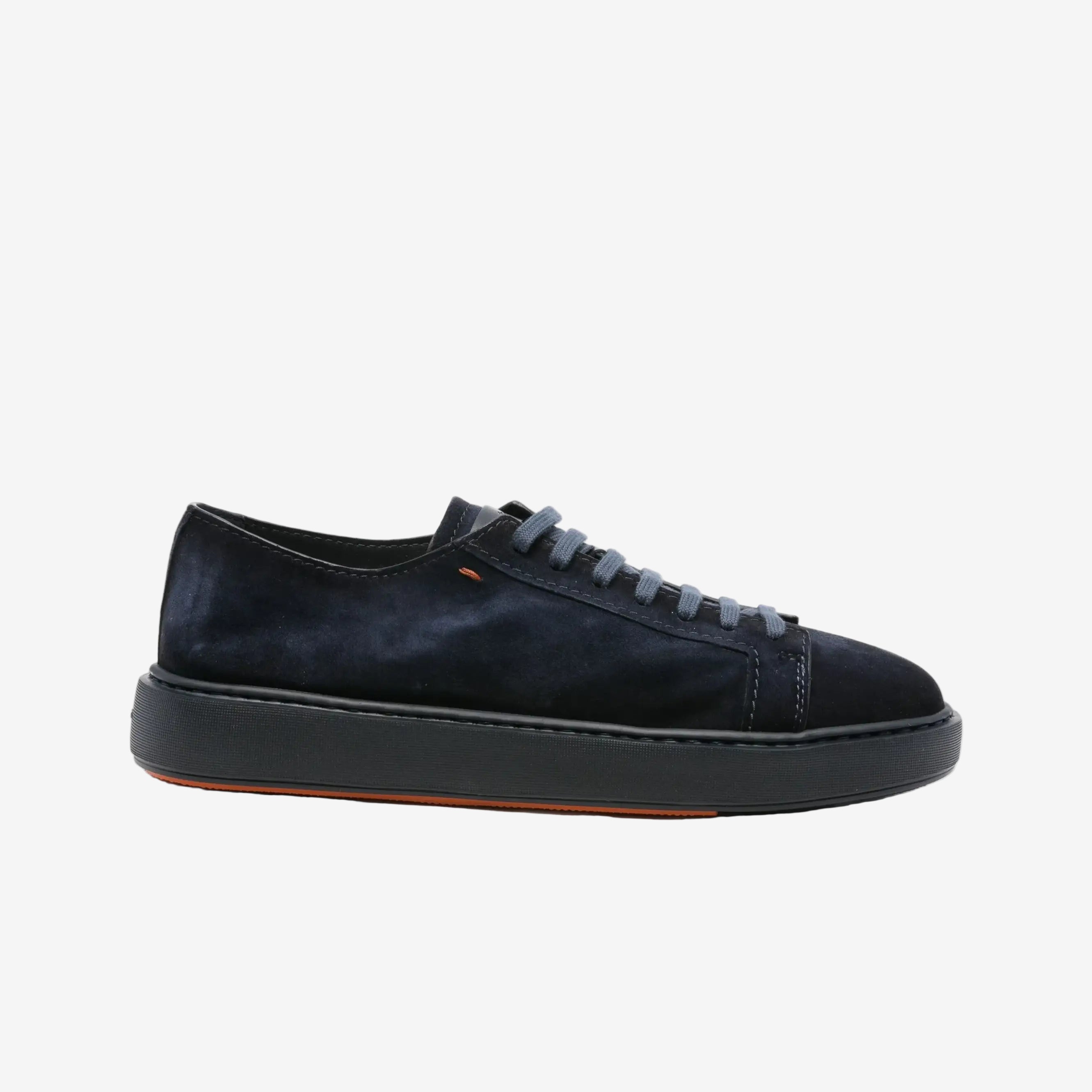 Blauer Wildleder-Schnürsneaker