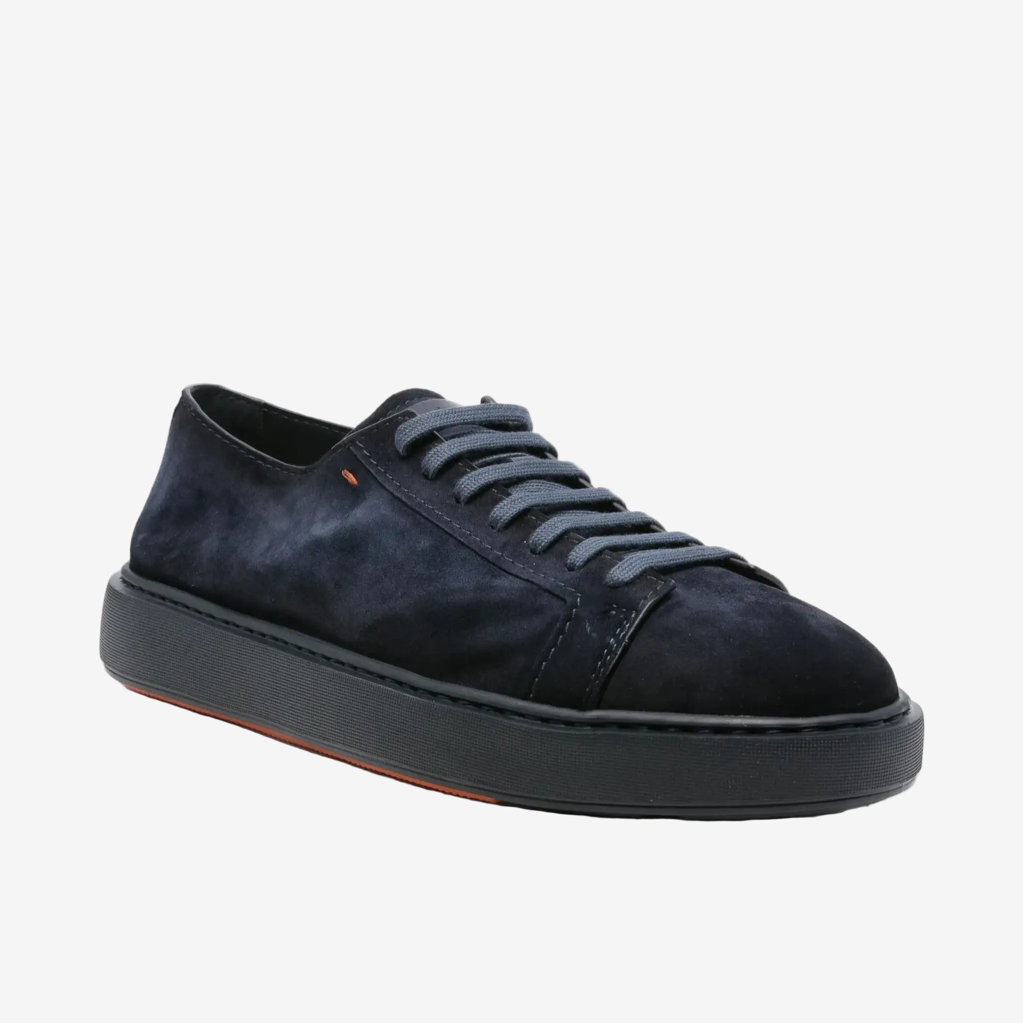 Blauer Wildleder-Schnürsneaker