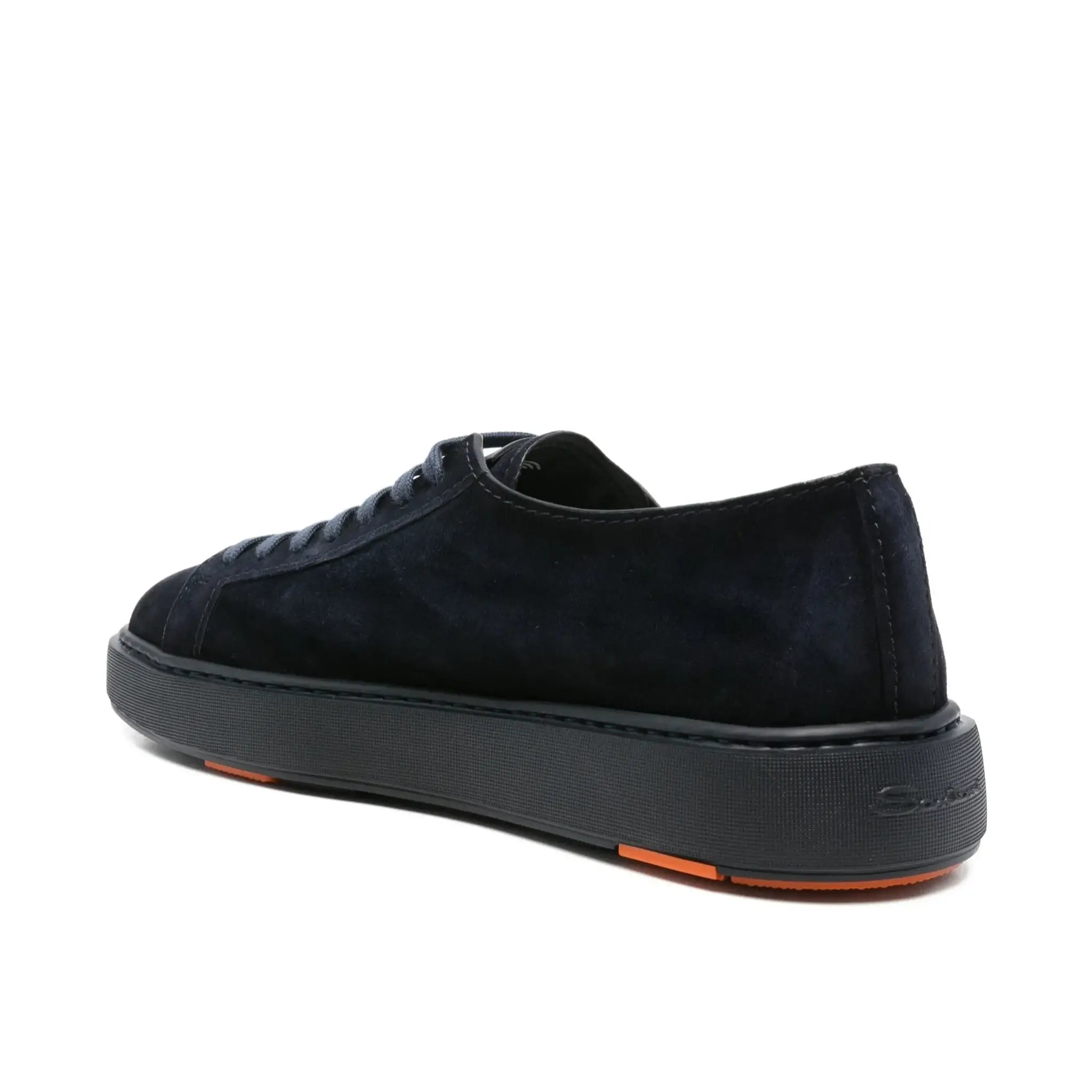 blue suede lace-up sneaker