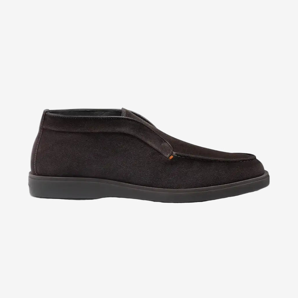 Dunkelbraune Desert Boots Suede Lammfell