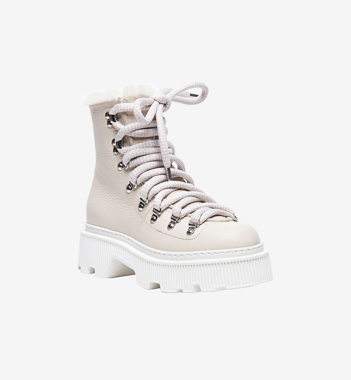gekorrelde leren off-white bergs boots