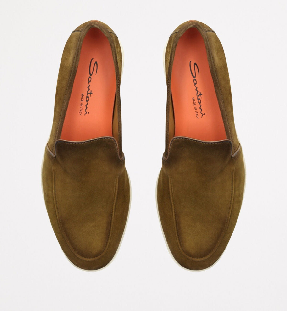 Green suede Malibu loafers