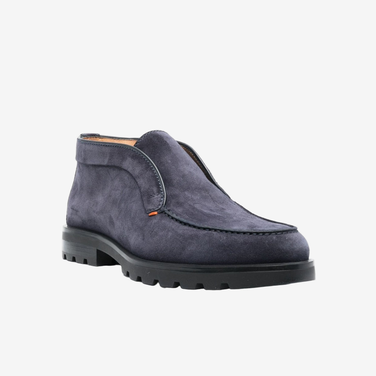 Dunkelblaue Desert Boots  Schwarzer Gummisohle