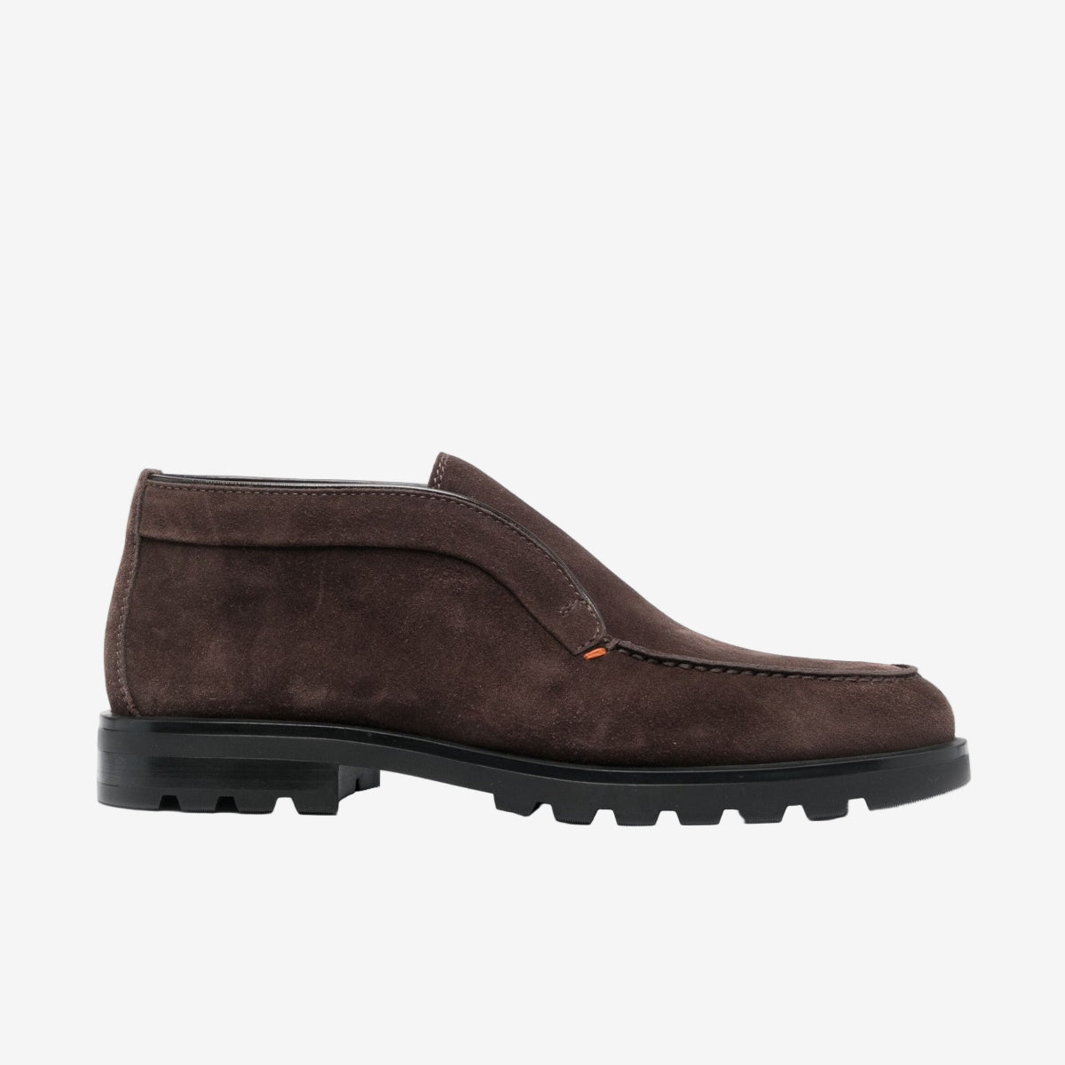 Braune Wildlederstiefel Schwarz Gummisohle