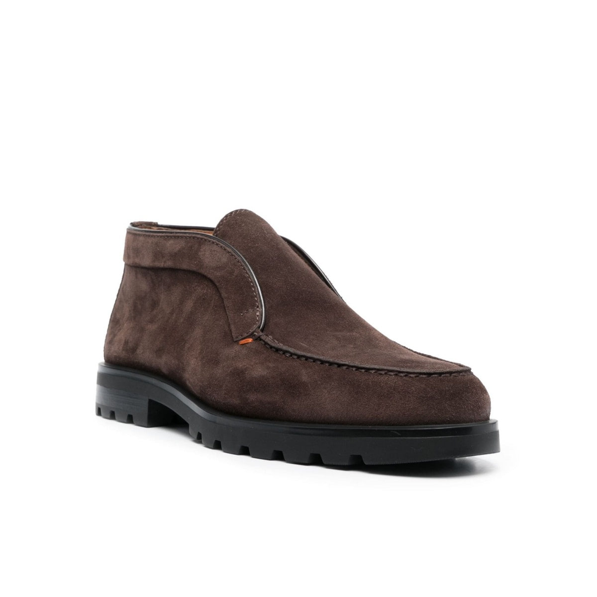 Bottes Suede Marron Semelle Gomme