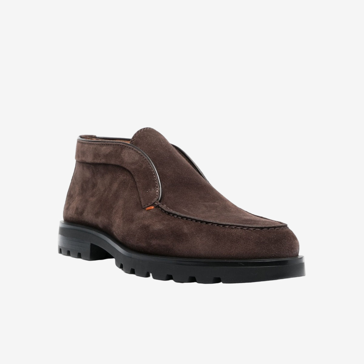 Braune Wildlederstiefel Schwarz Gummisohle