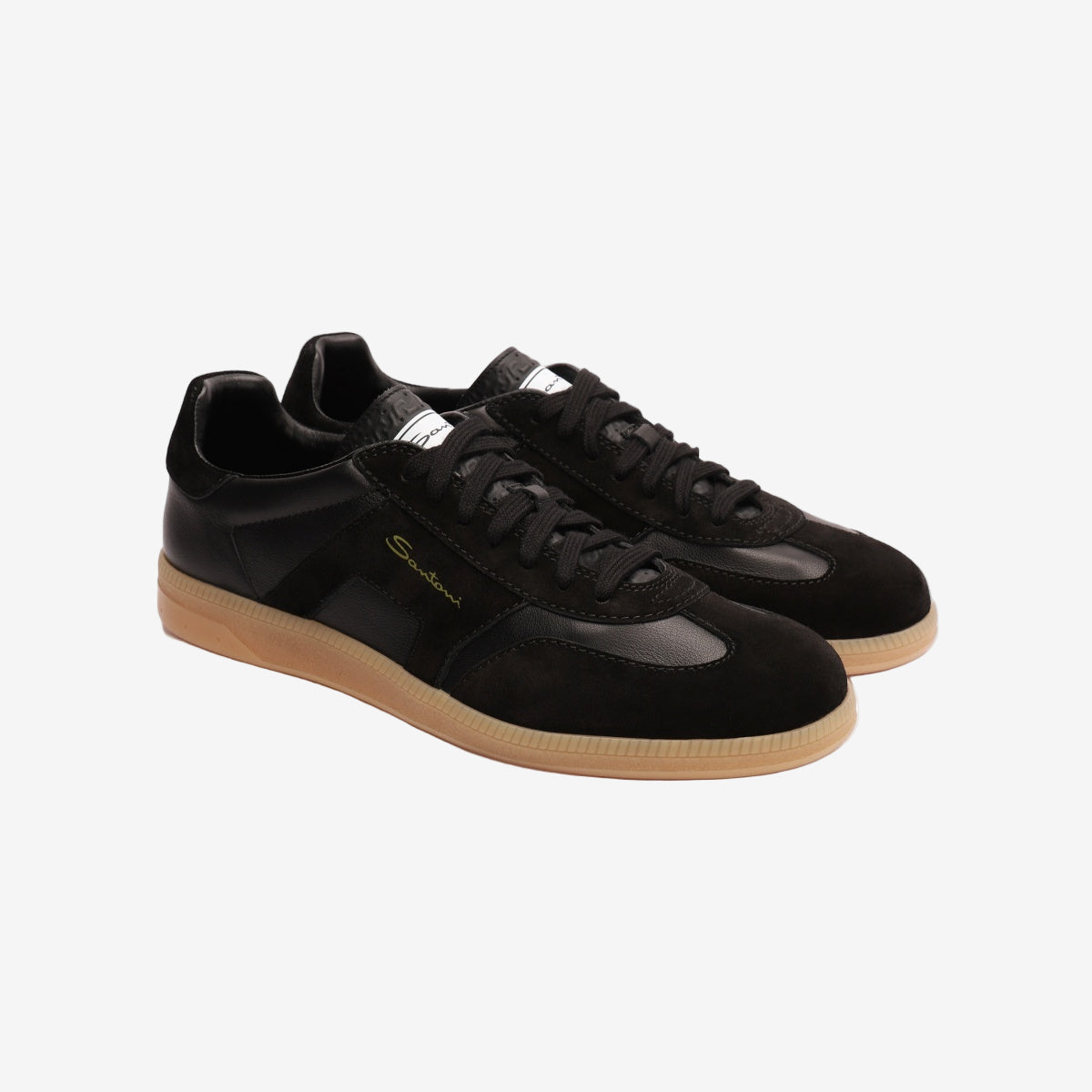 Sneakers olympic noir suede & cuir