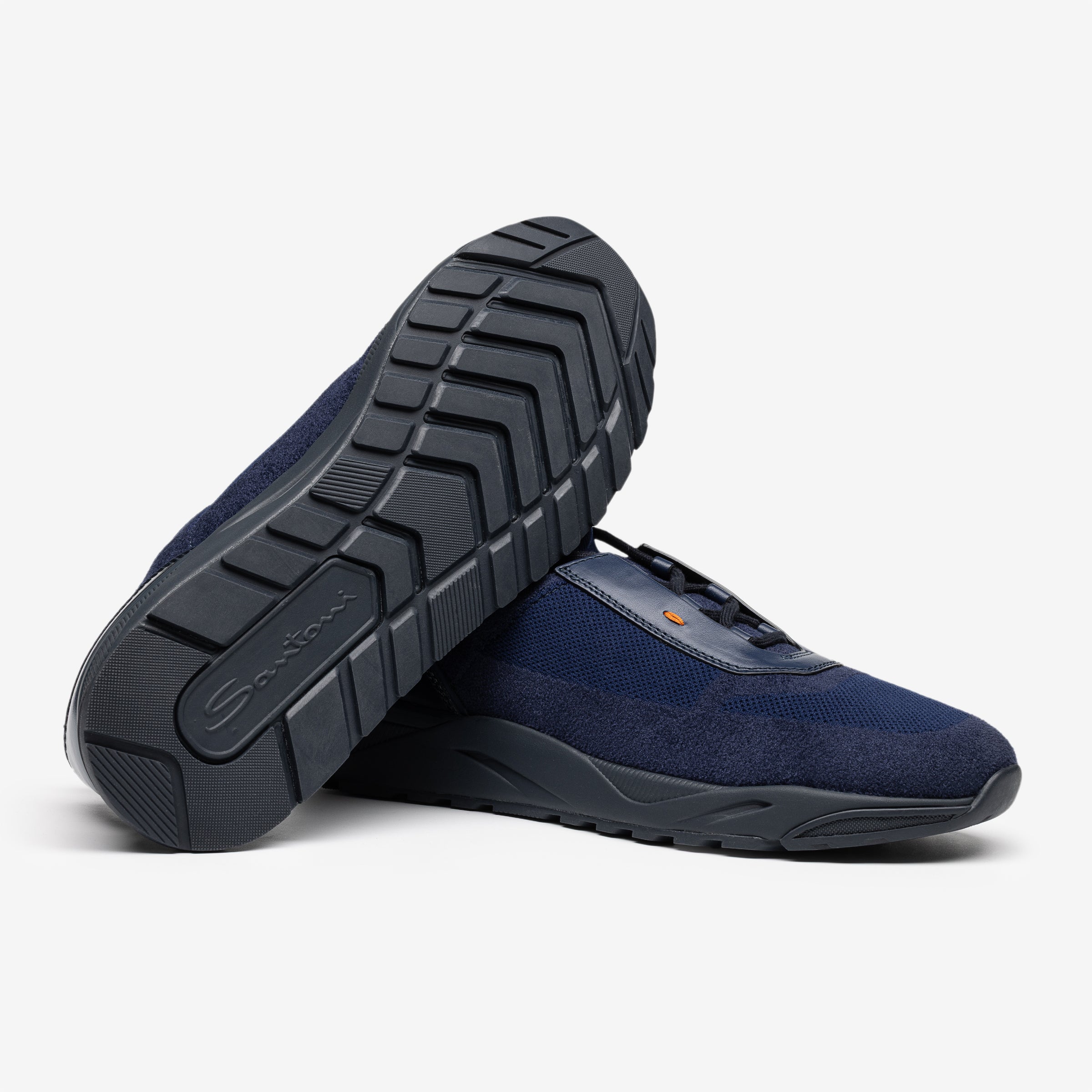 Blue Slip-on laced Sneakers Tone sole