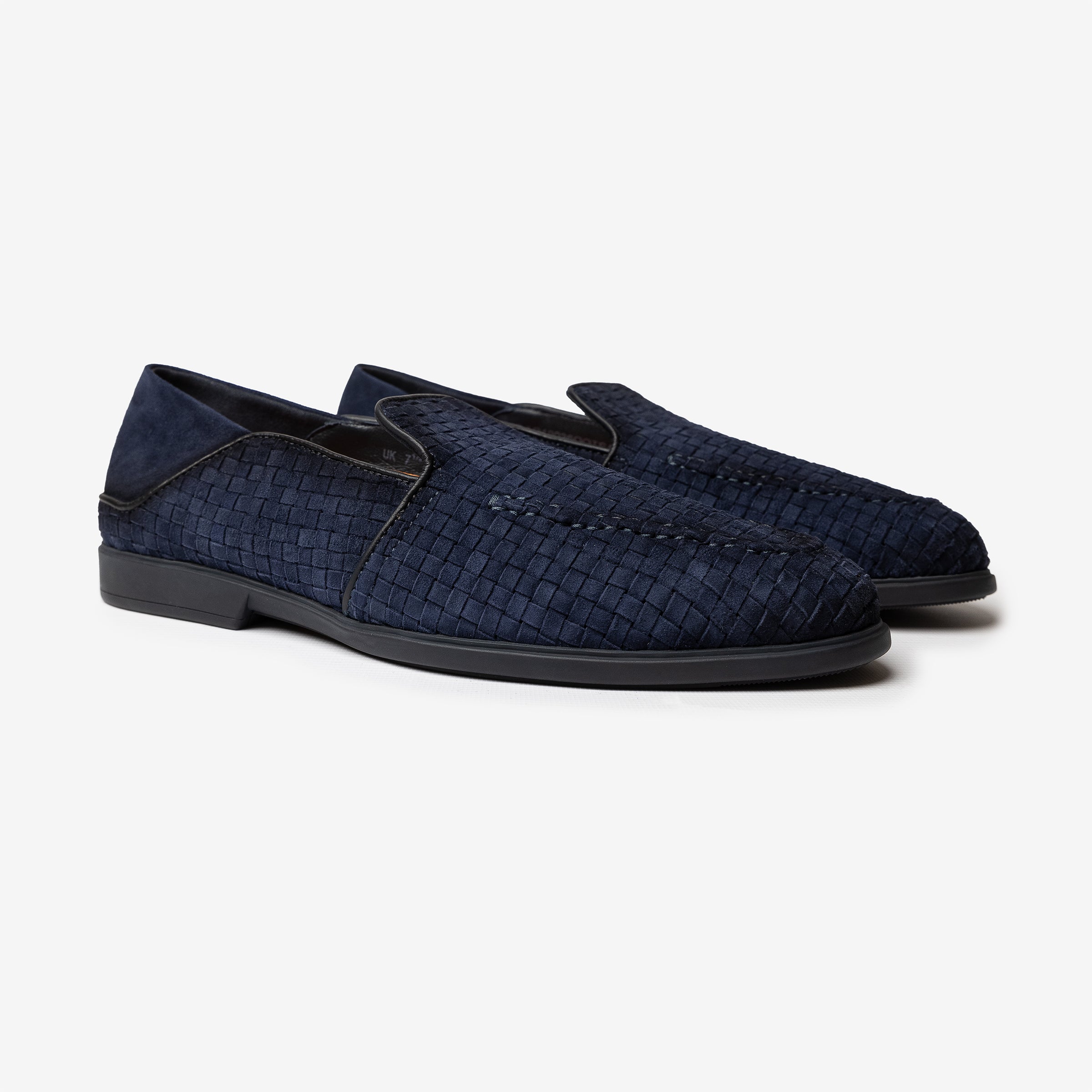 Dark blue breaded loader round toe