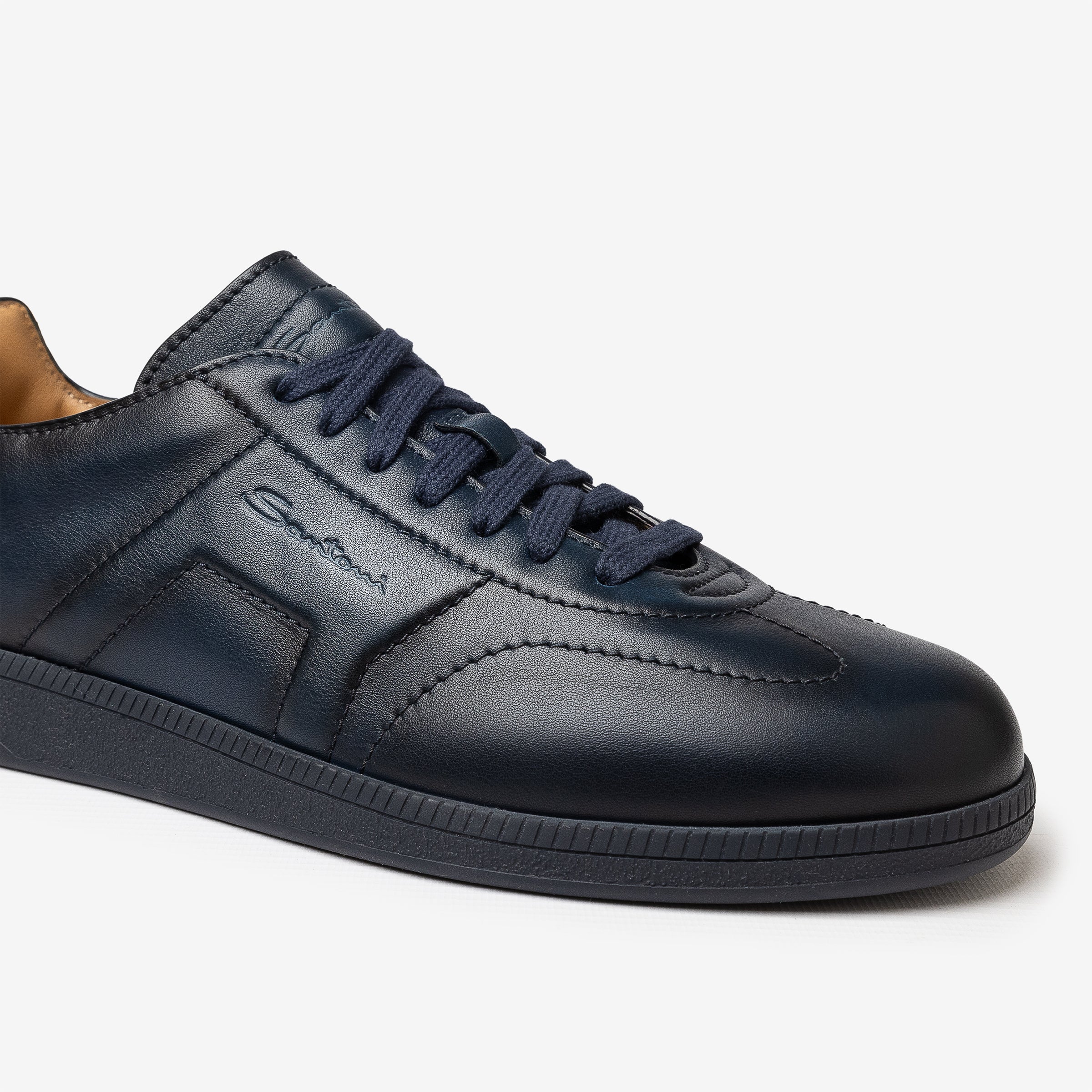Blauwe leren DBS Oly-sneaker