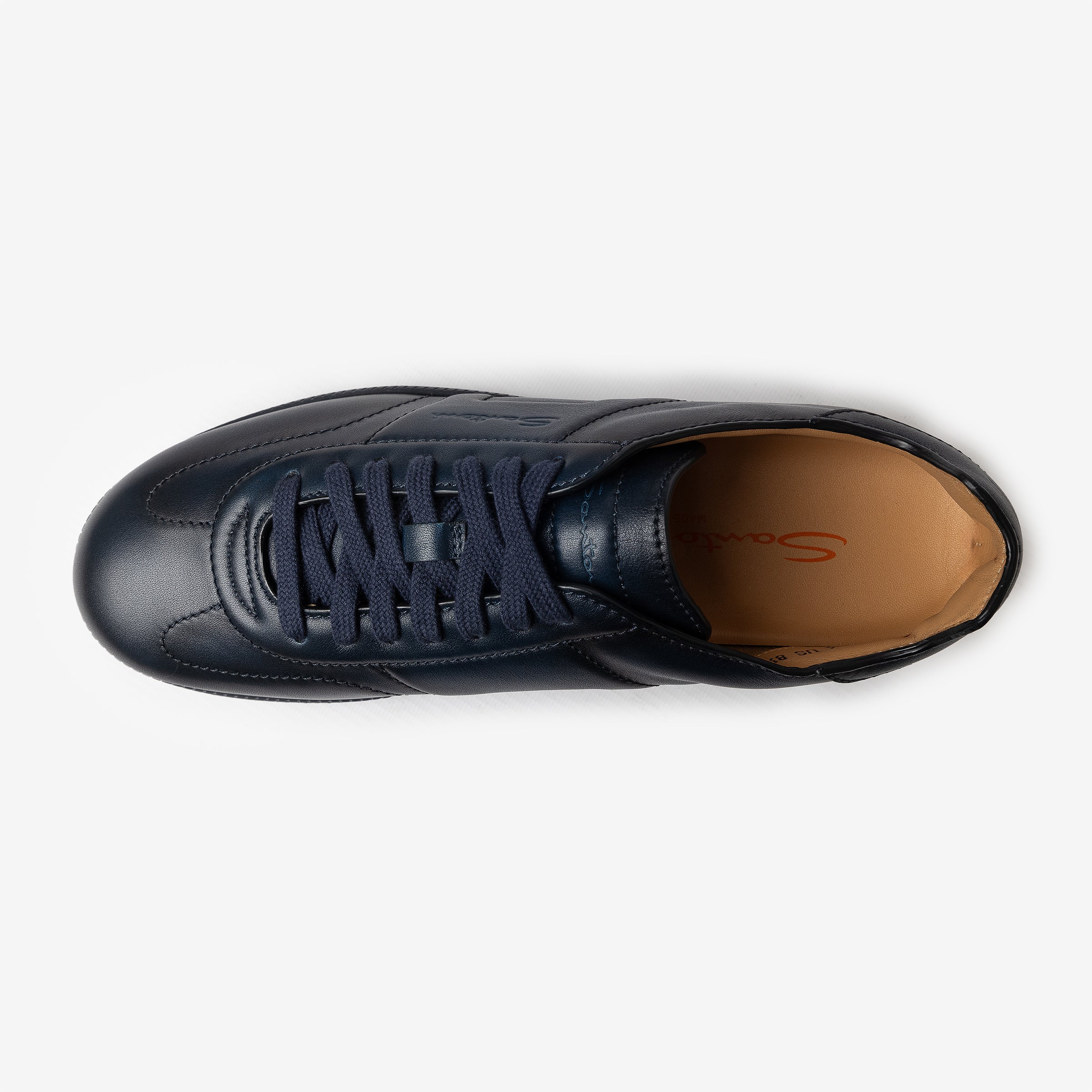 Blauwe leren DBS Oly-sneaker