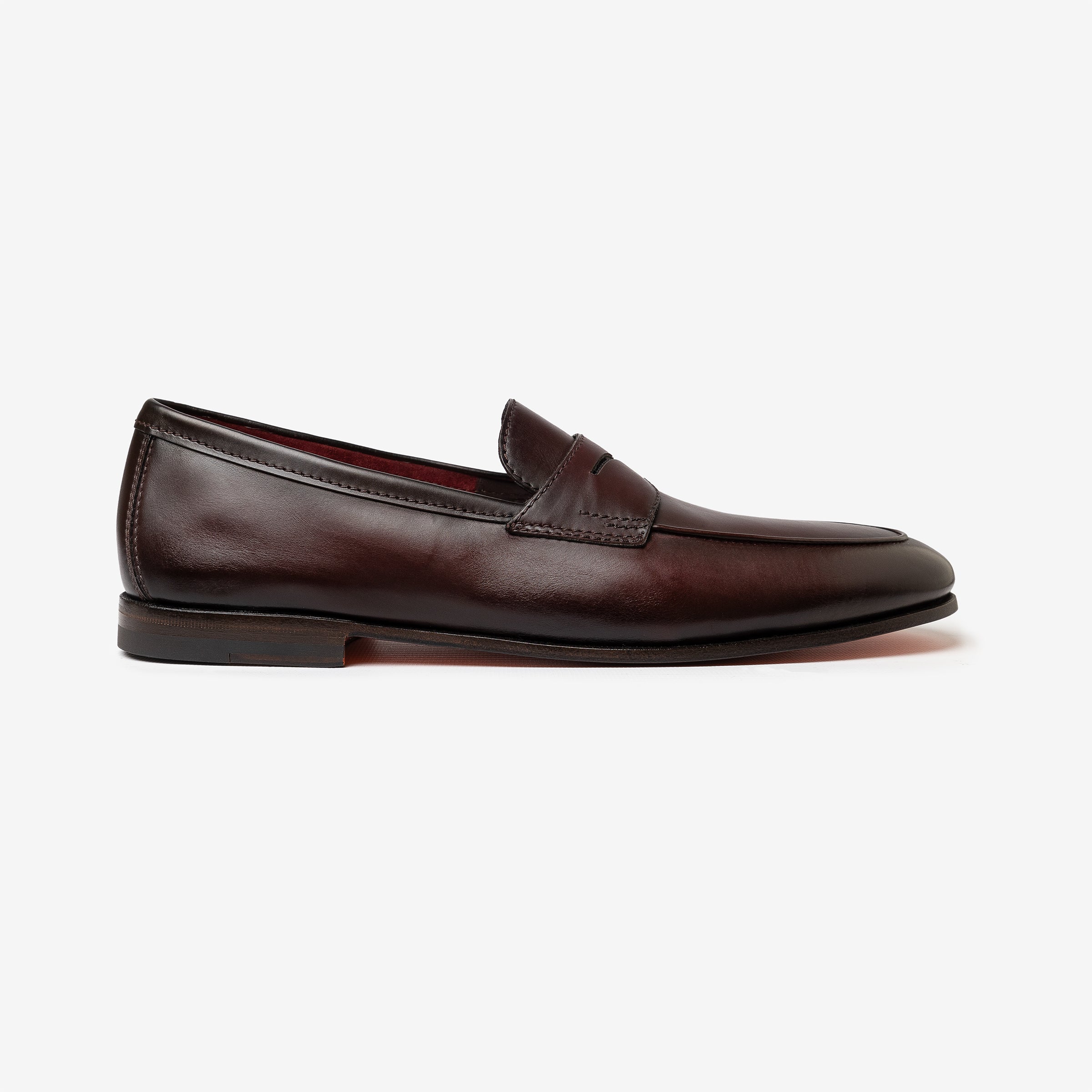 Burgundy Carlo penny loafers