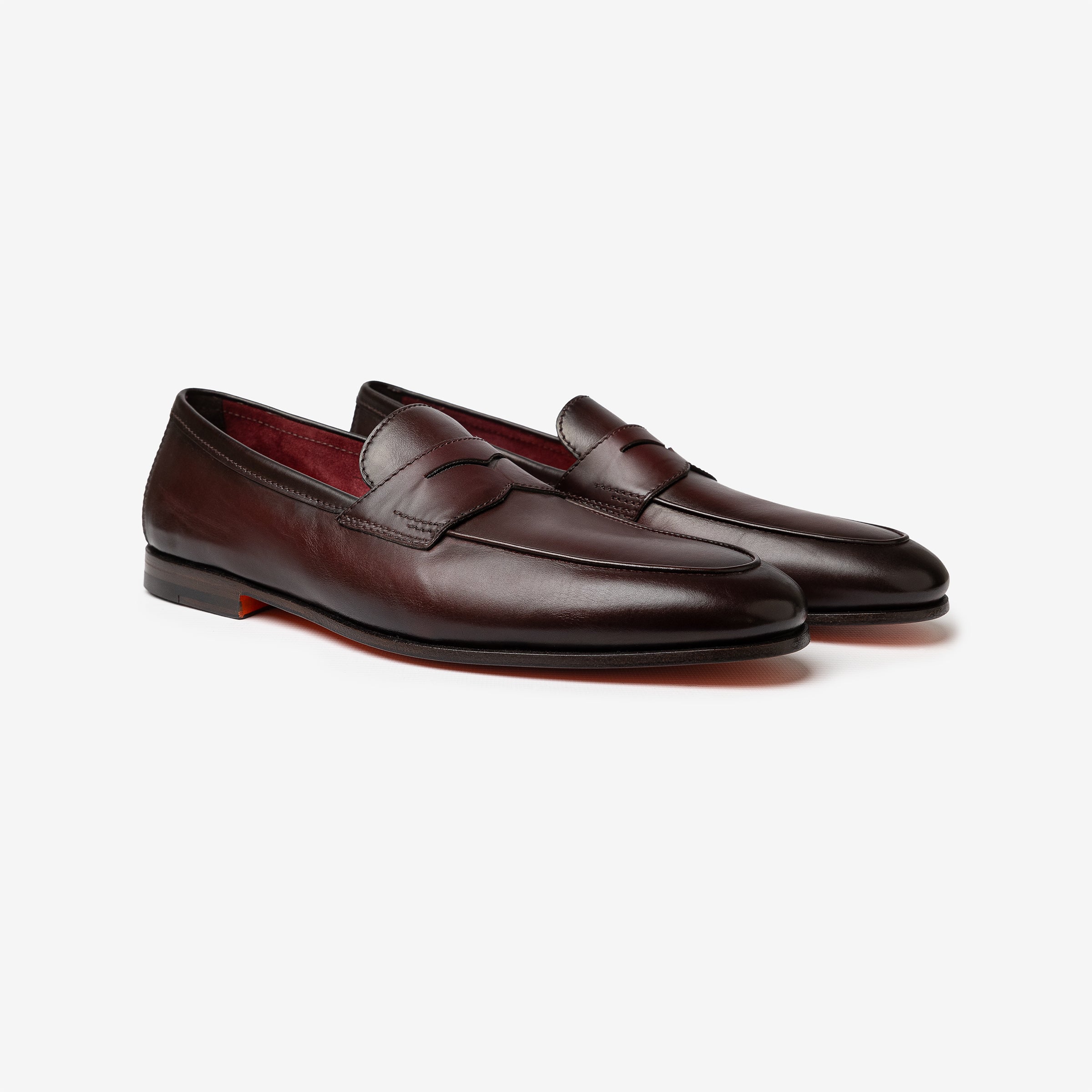 Burgundy Carlo penny loafers