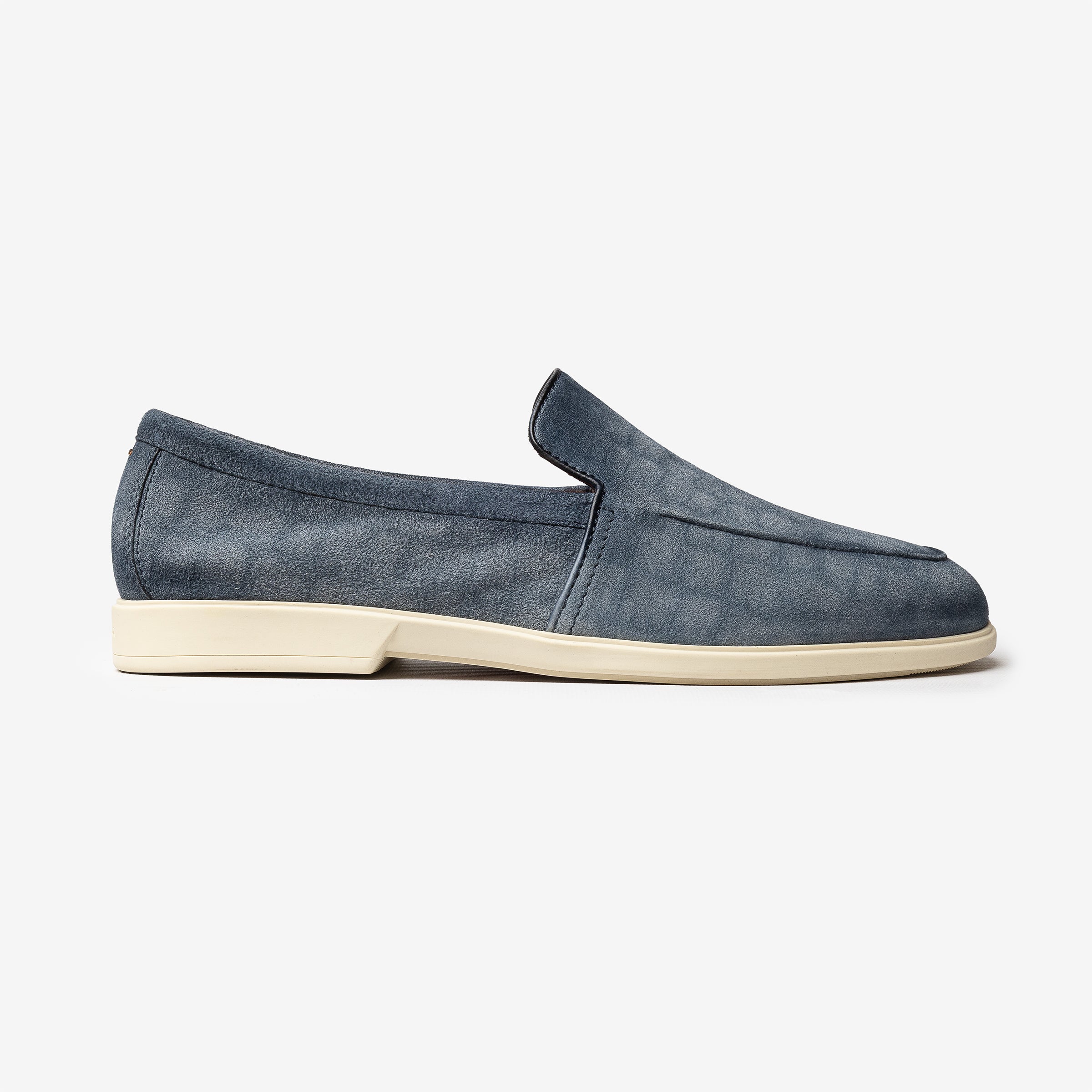 Light blue suede Malibu loafers