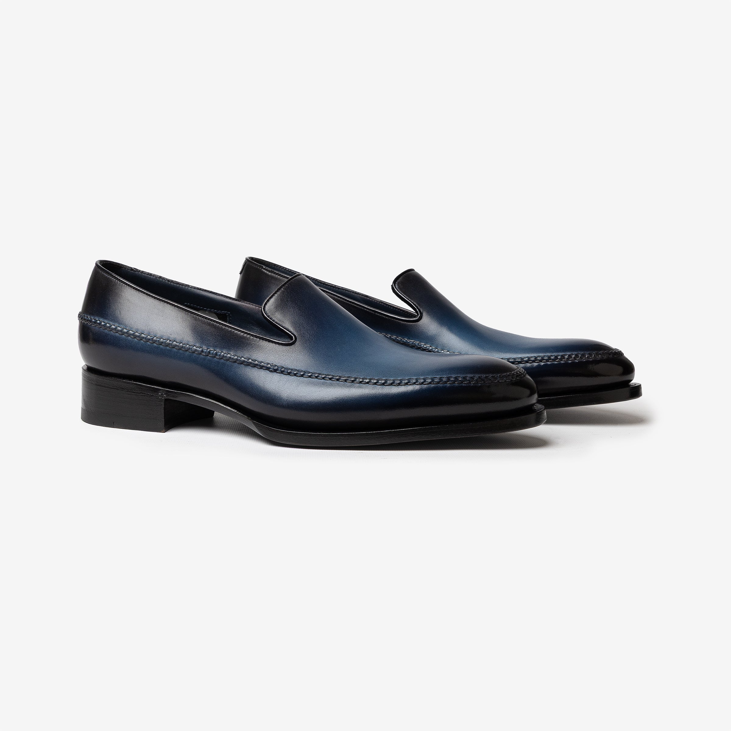 blue leather Meraviglia Collection loafer