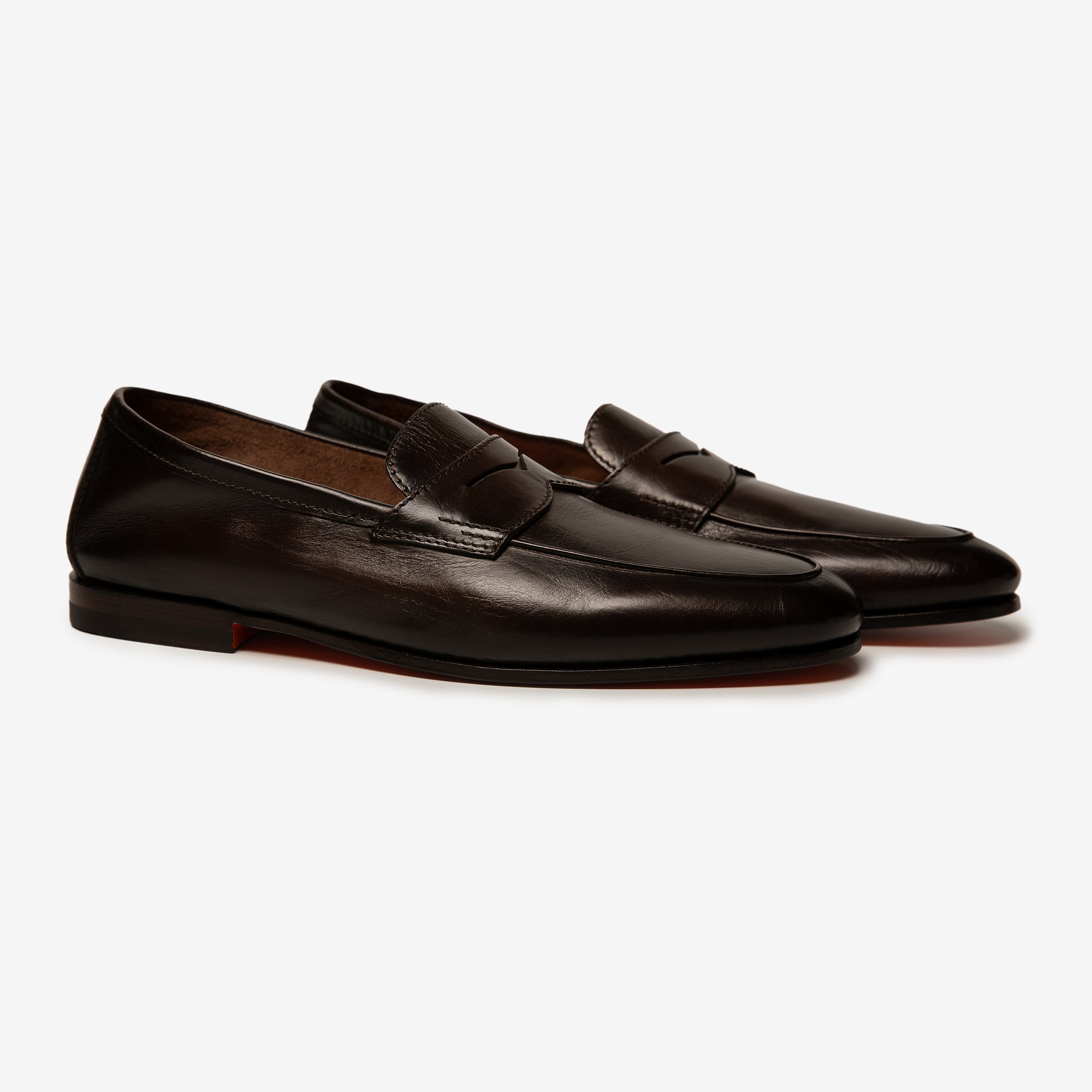 Dark brown Carlo leather loafers