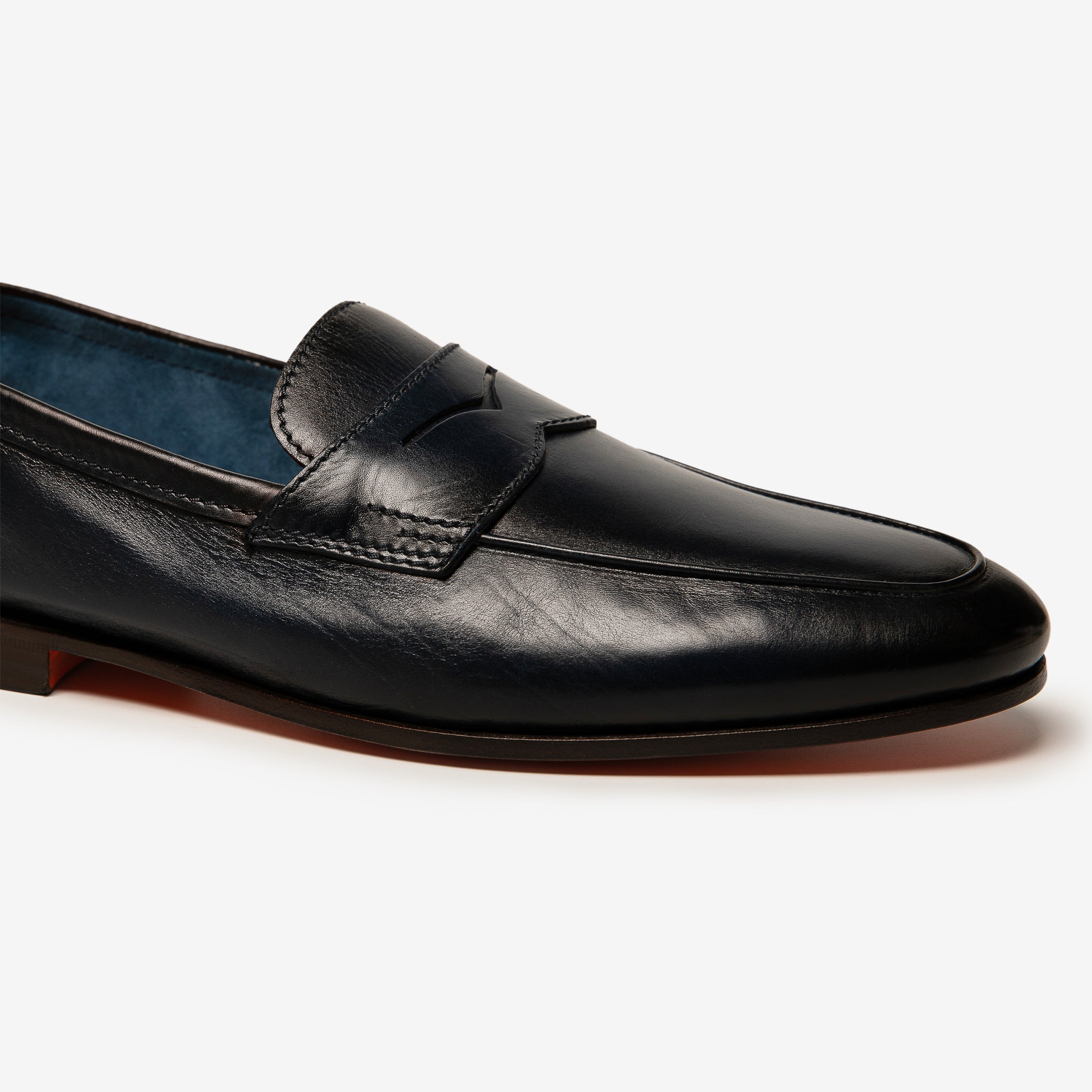 Dark blue carlo leather loafer ultra-flex sole