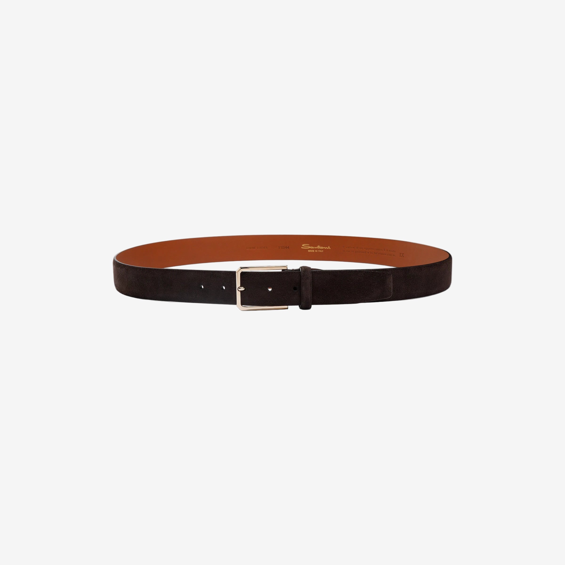 Dark blue suede adjustable belt