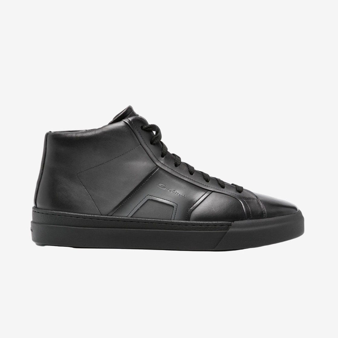 santoni-grey-hightop-leather-sneakers