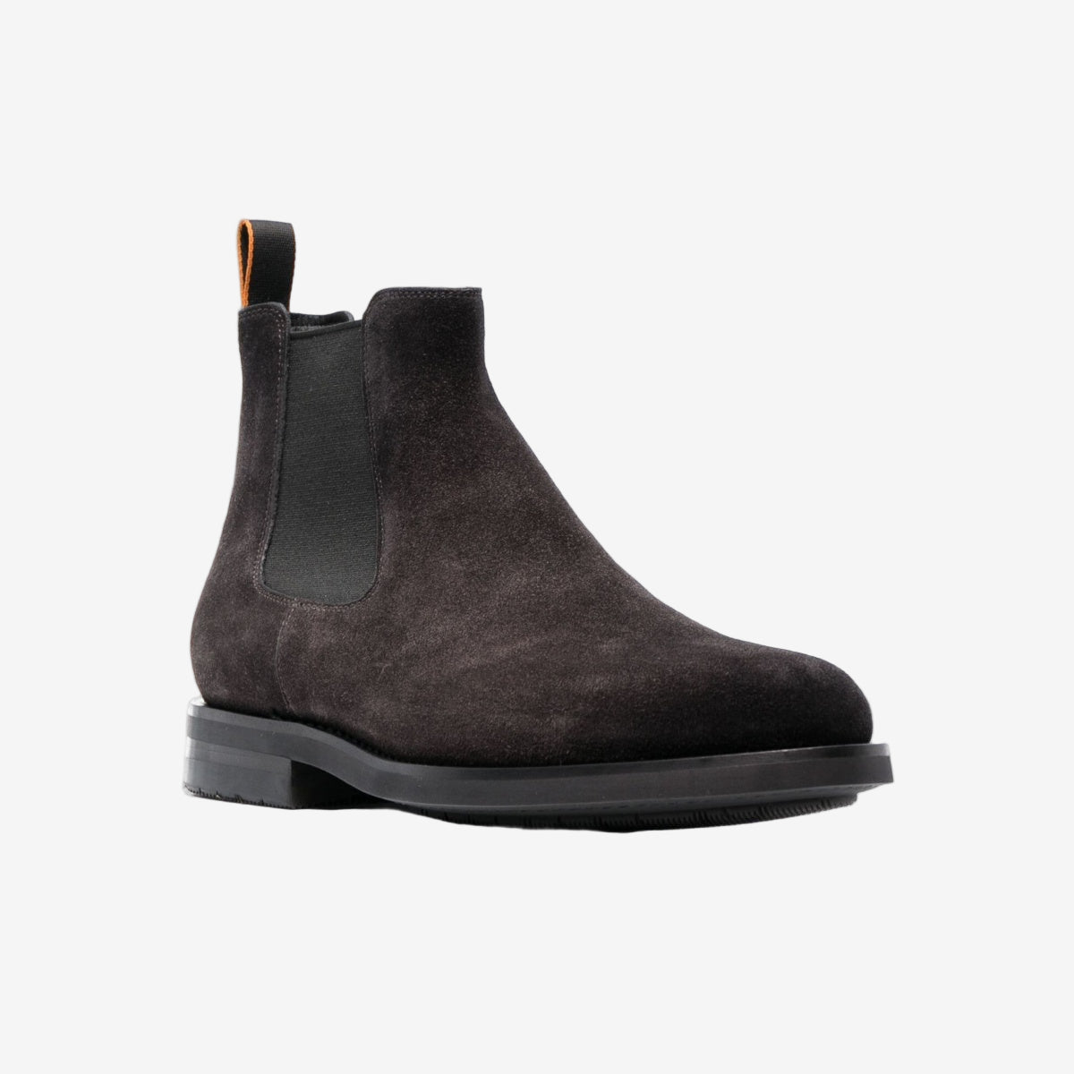 santoni-brown-suede-chelsea-boots