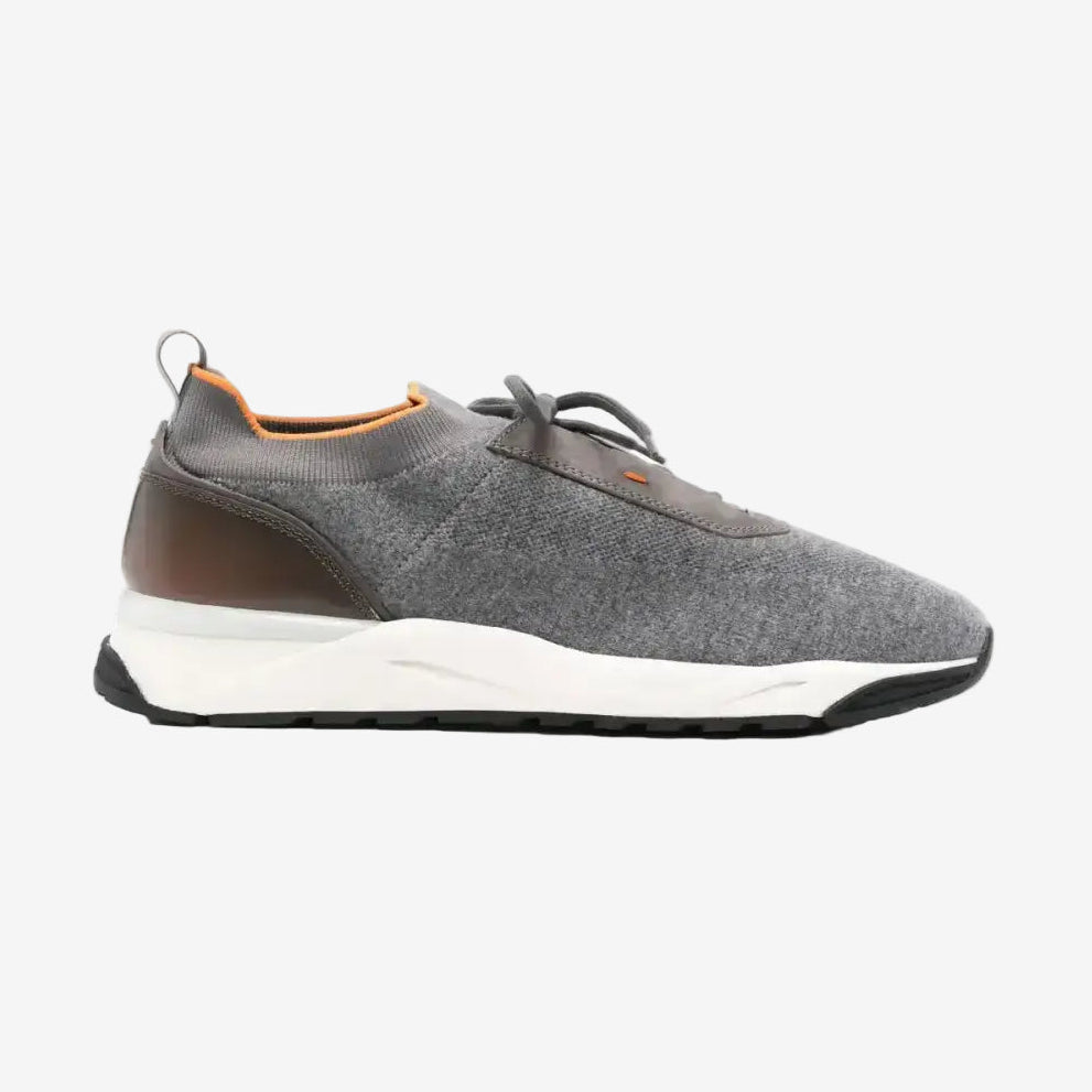 santoni-grey-wool-knitted-sneakers