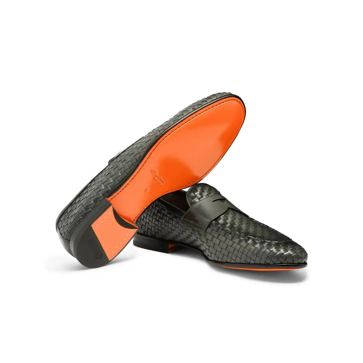 Mocasines Verde Diseño Entretejido