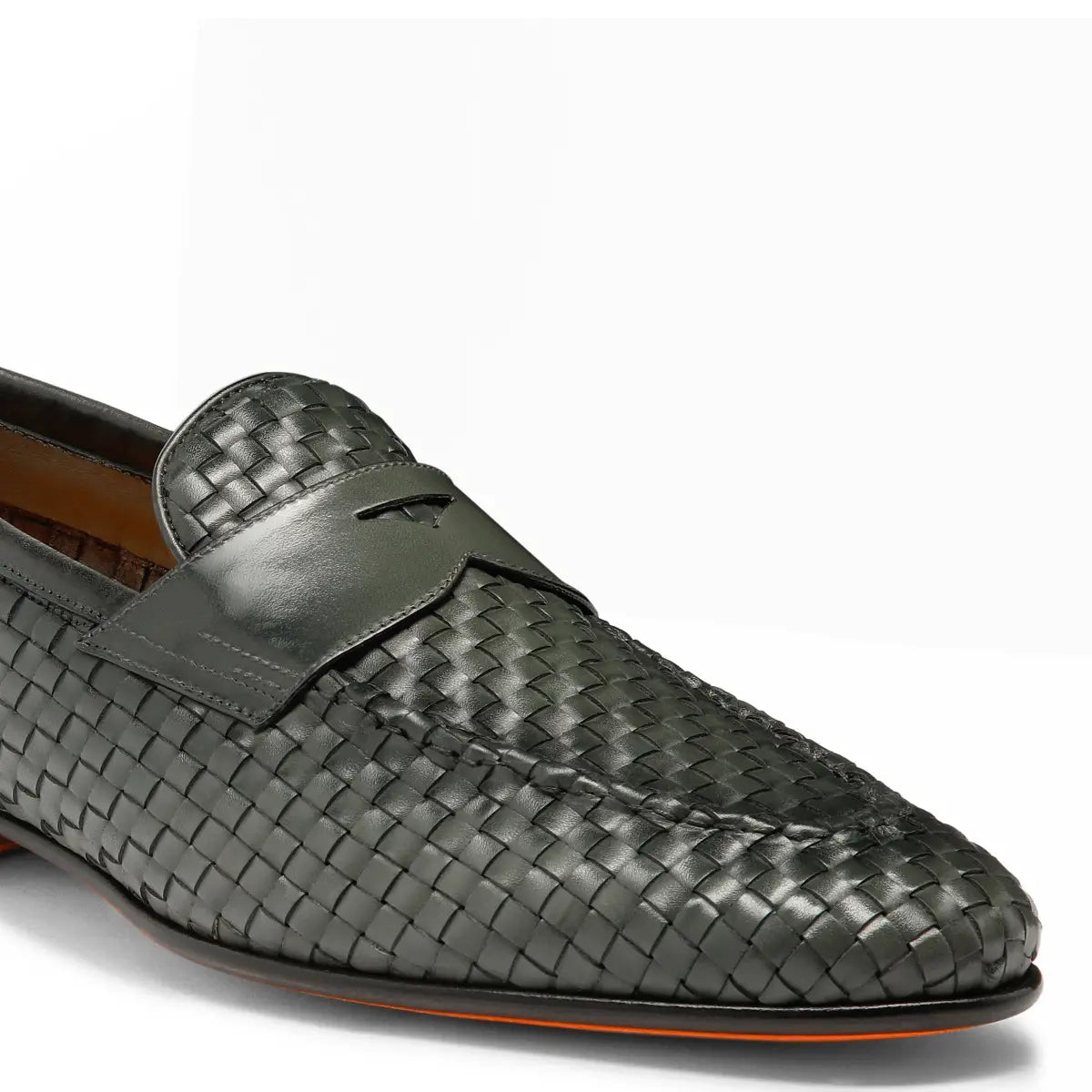 Mocasines Verde Diseño Entretejido