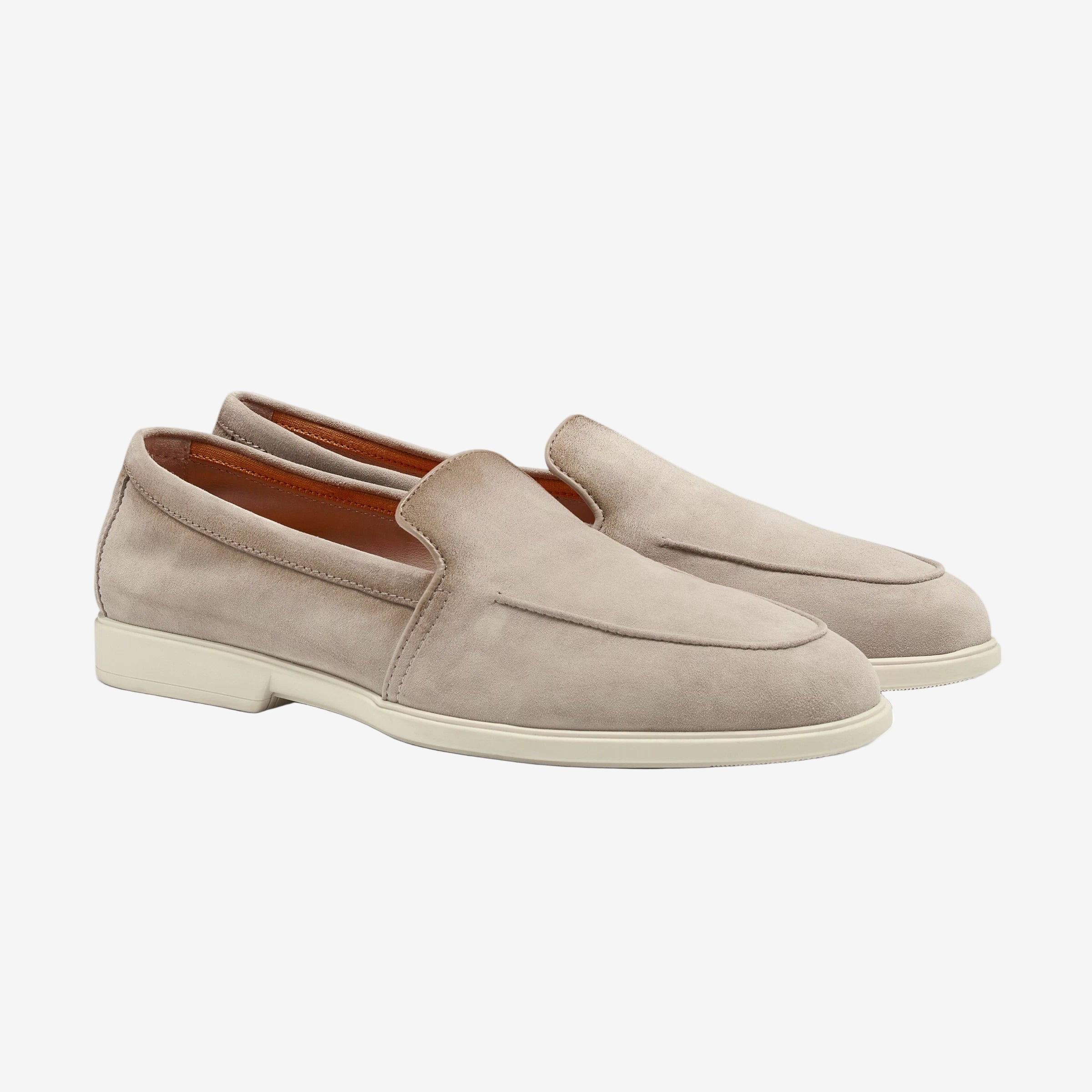 Beige suede Malibu loafers