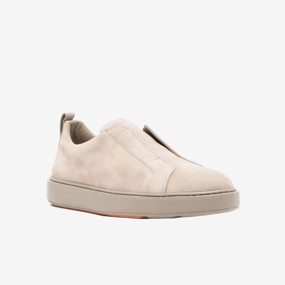 Sneakers Slip-on piel de ante beige
