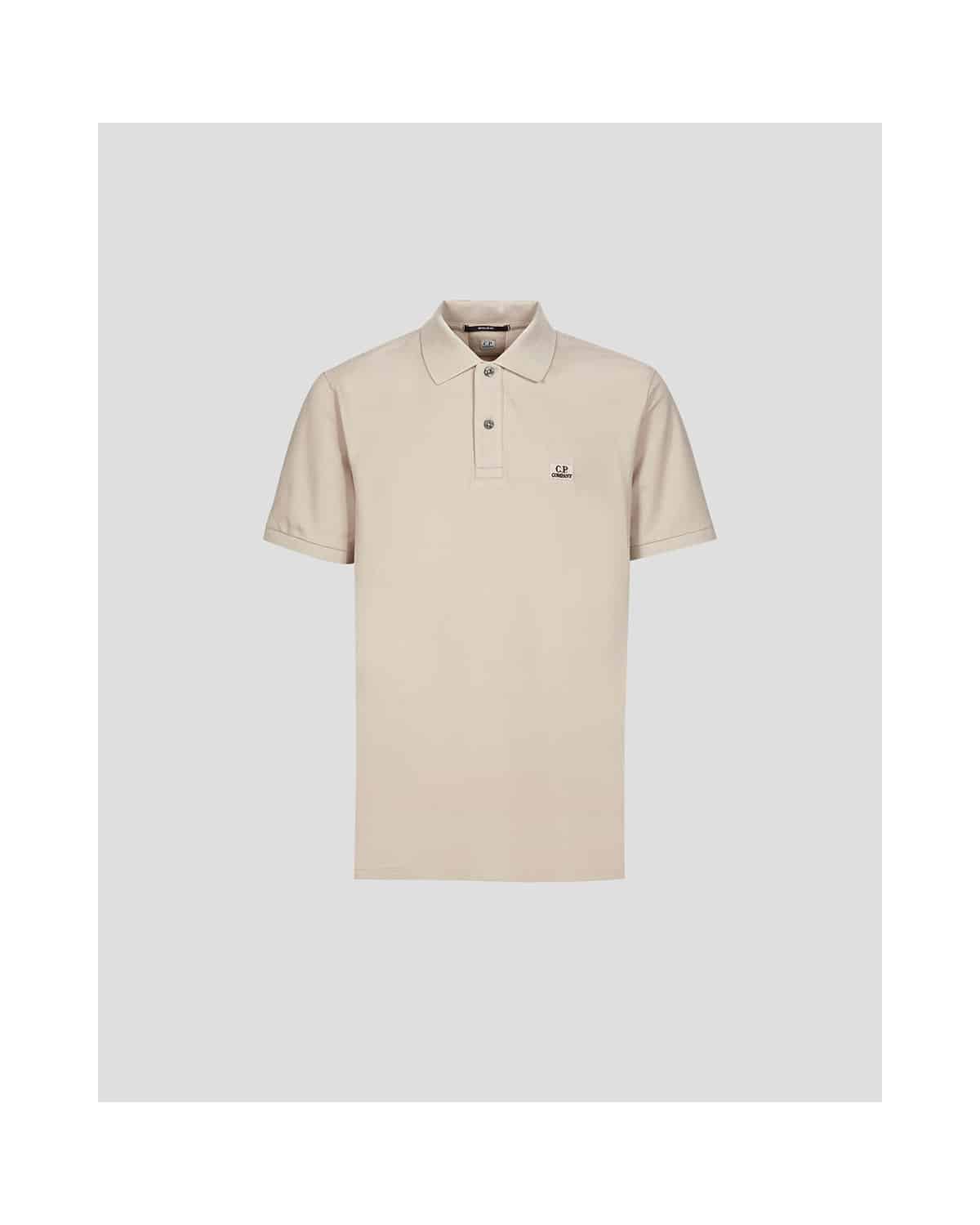 polo beige CP Company logo noir