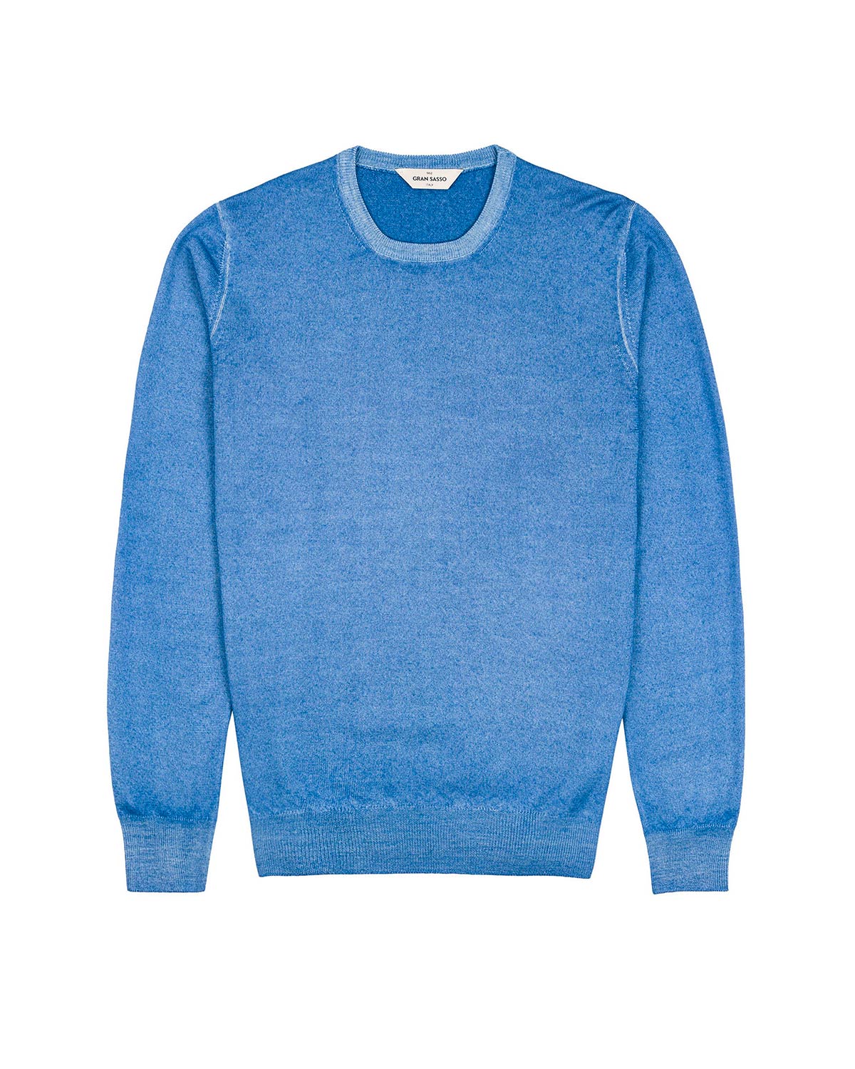 gran sasso crew neck light blue merinos.