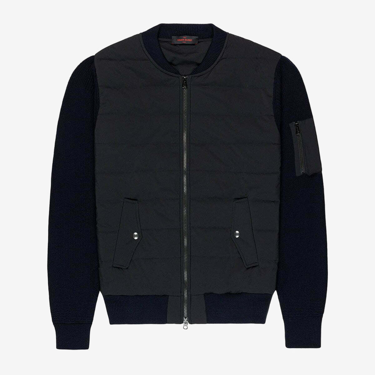 blue knitted jacket gran sasso.