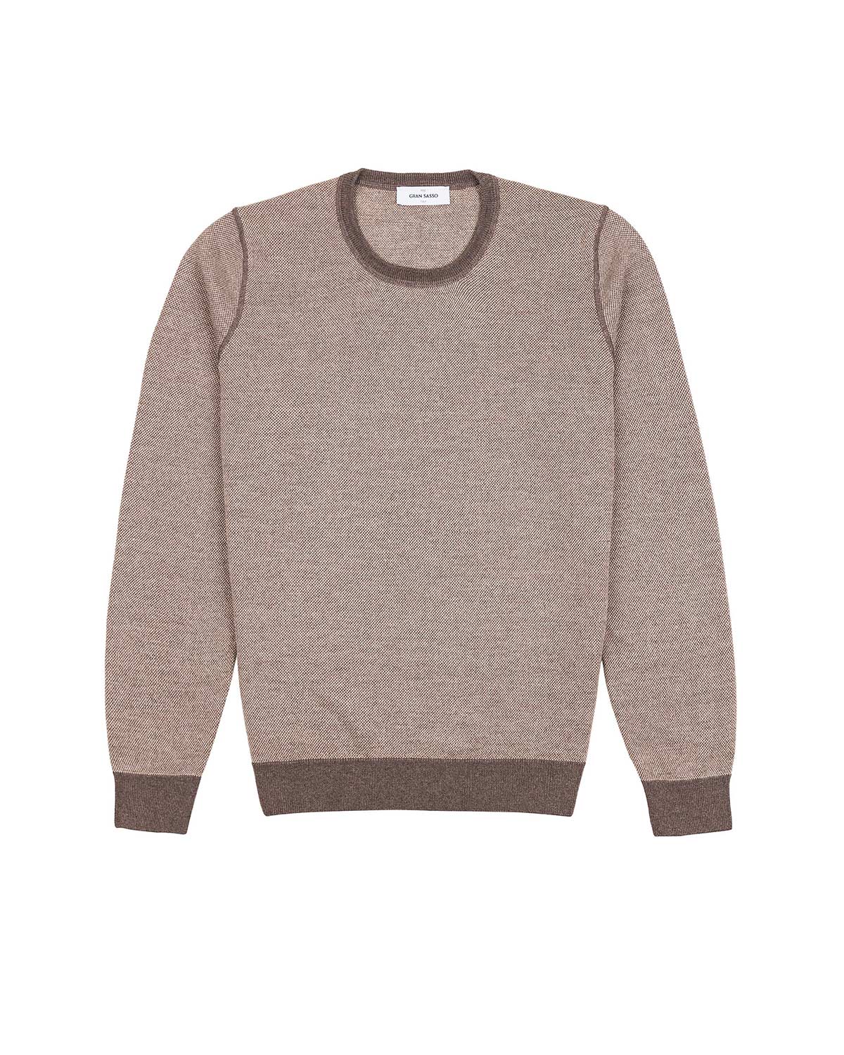 gran sasso beige merinos crew neck.