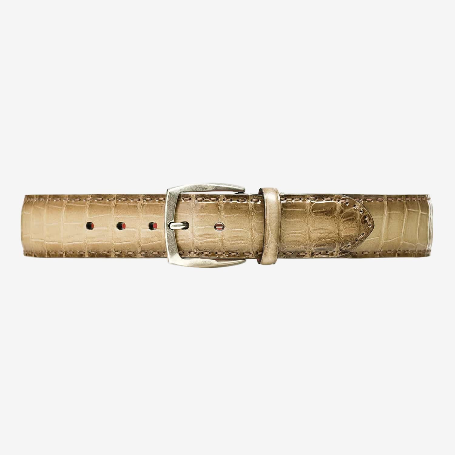 beige crocodile belt Todeschini