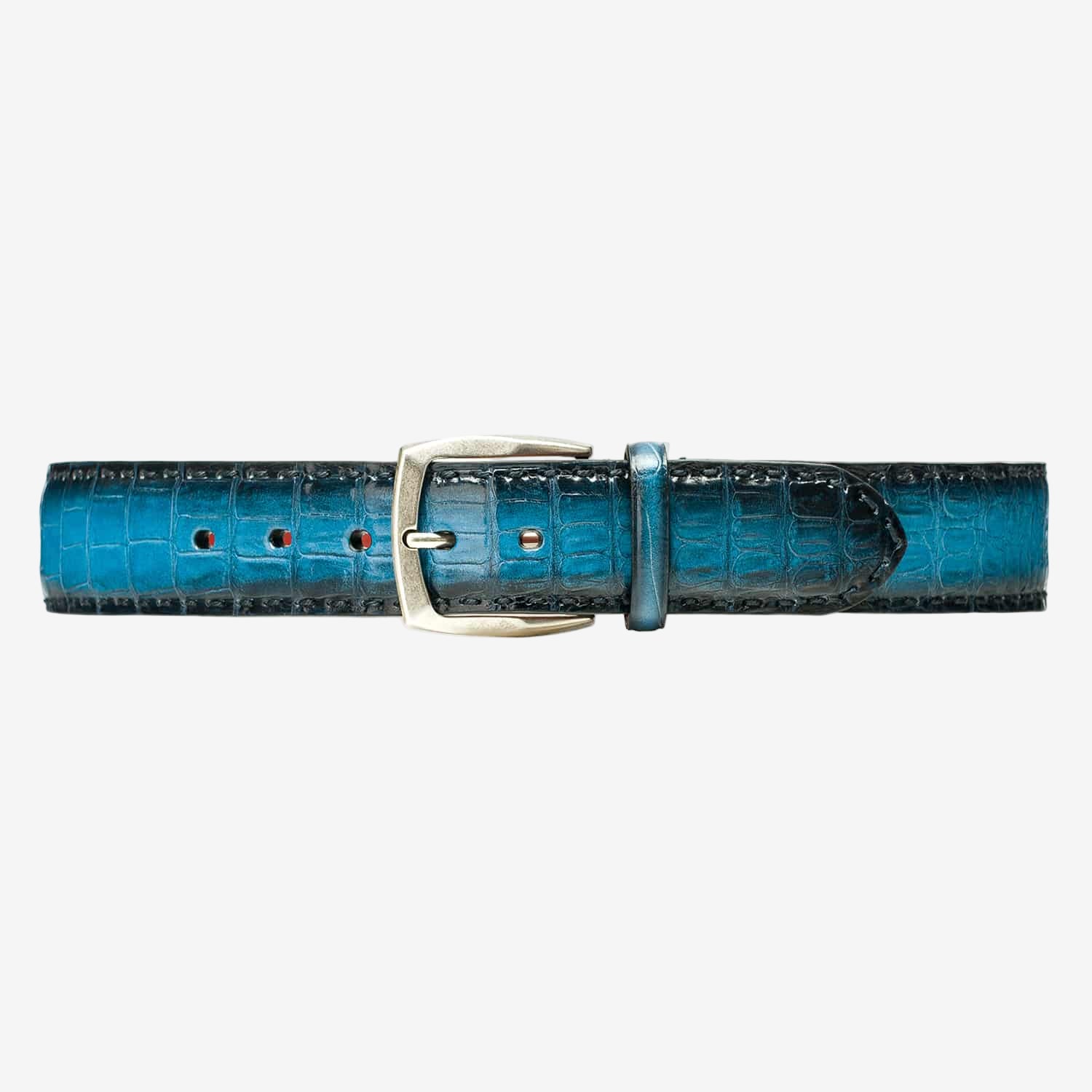 blue crocodile belt Paolo Vitale