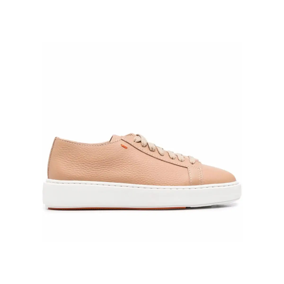 santoni woman sneaker leather beige