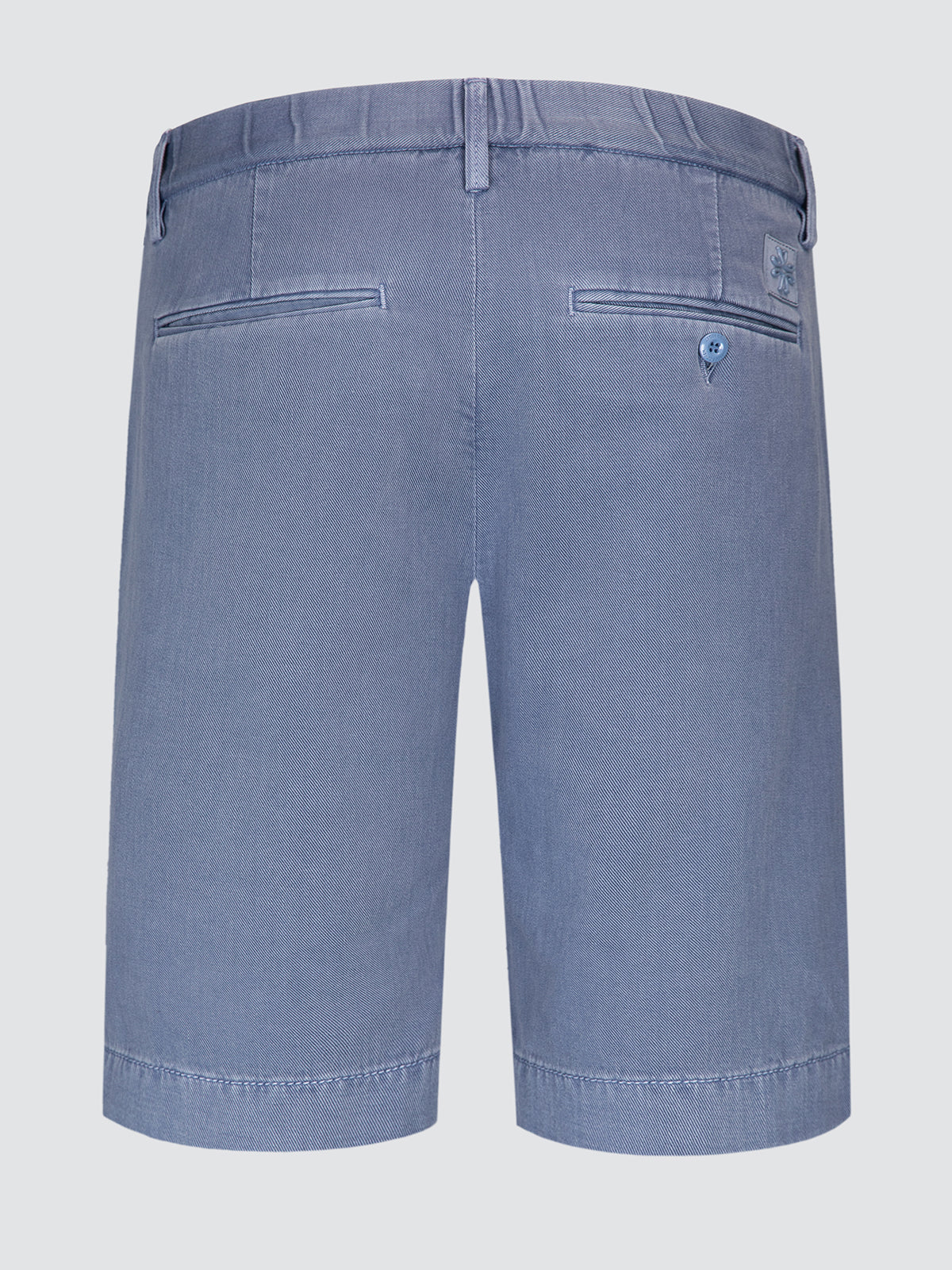 Bermudas George de Sarga Elástica de Algodón Azul