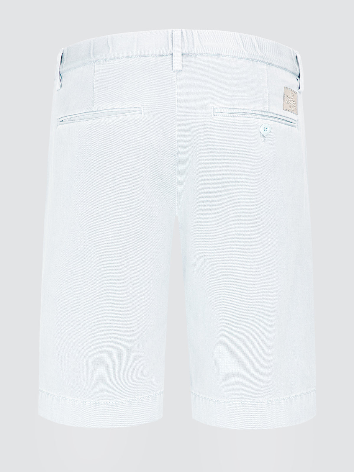 Bermudas George de Sarga Elástica de Algodón Azul Hielo