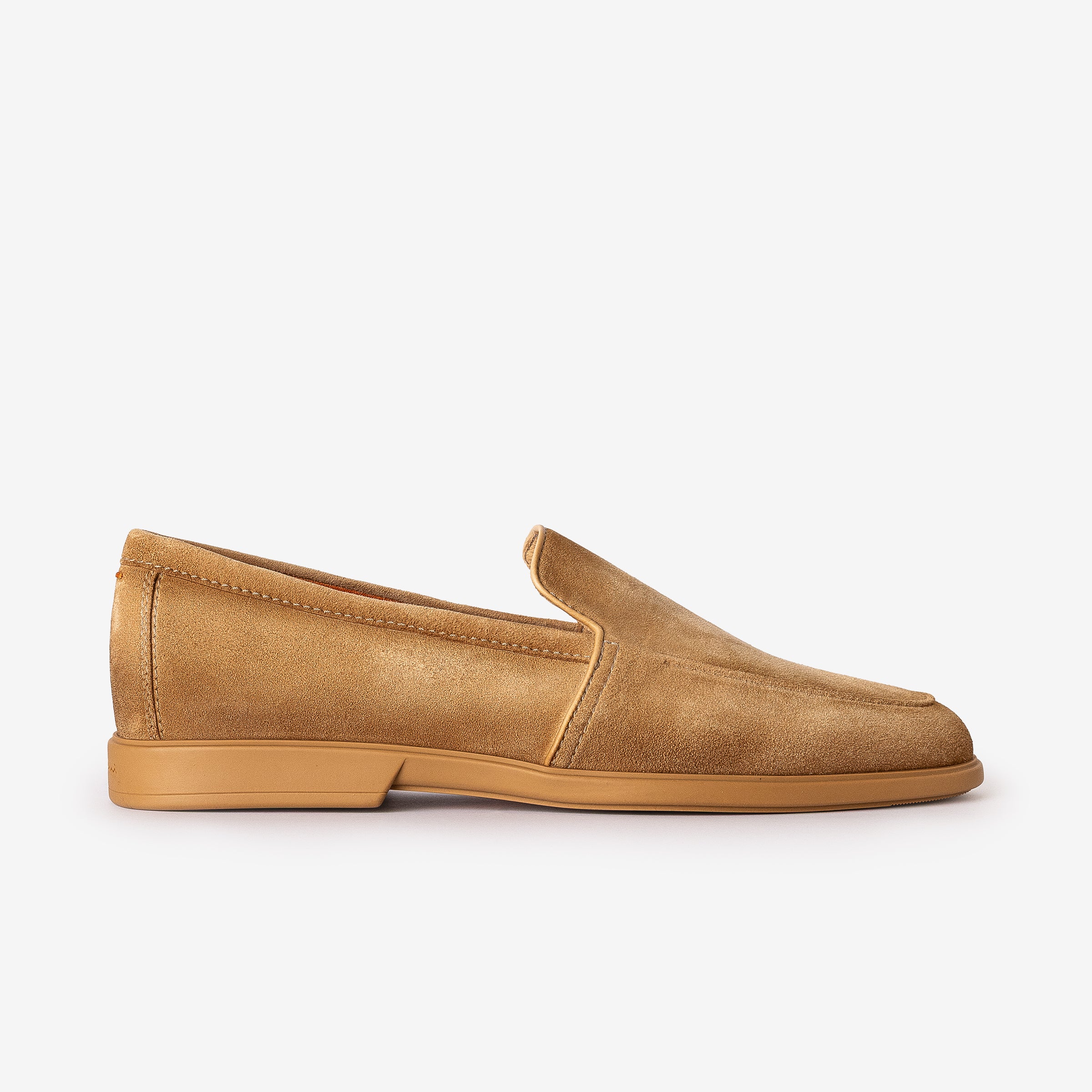 Beige Suede Loafer Tone Sole