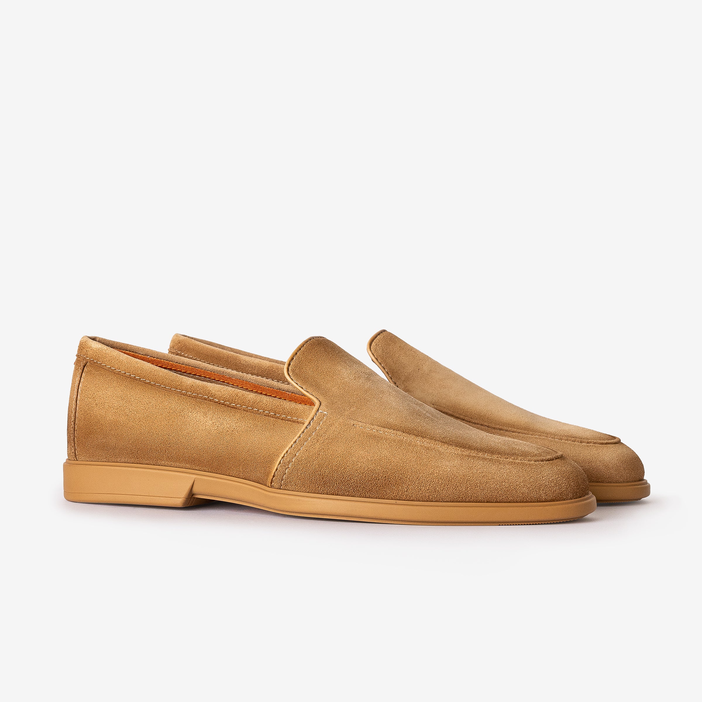 Beige Suede Loafer Tone Sole