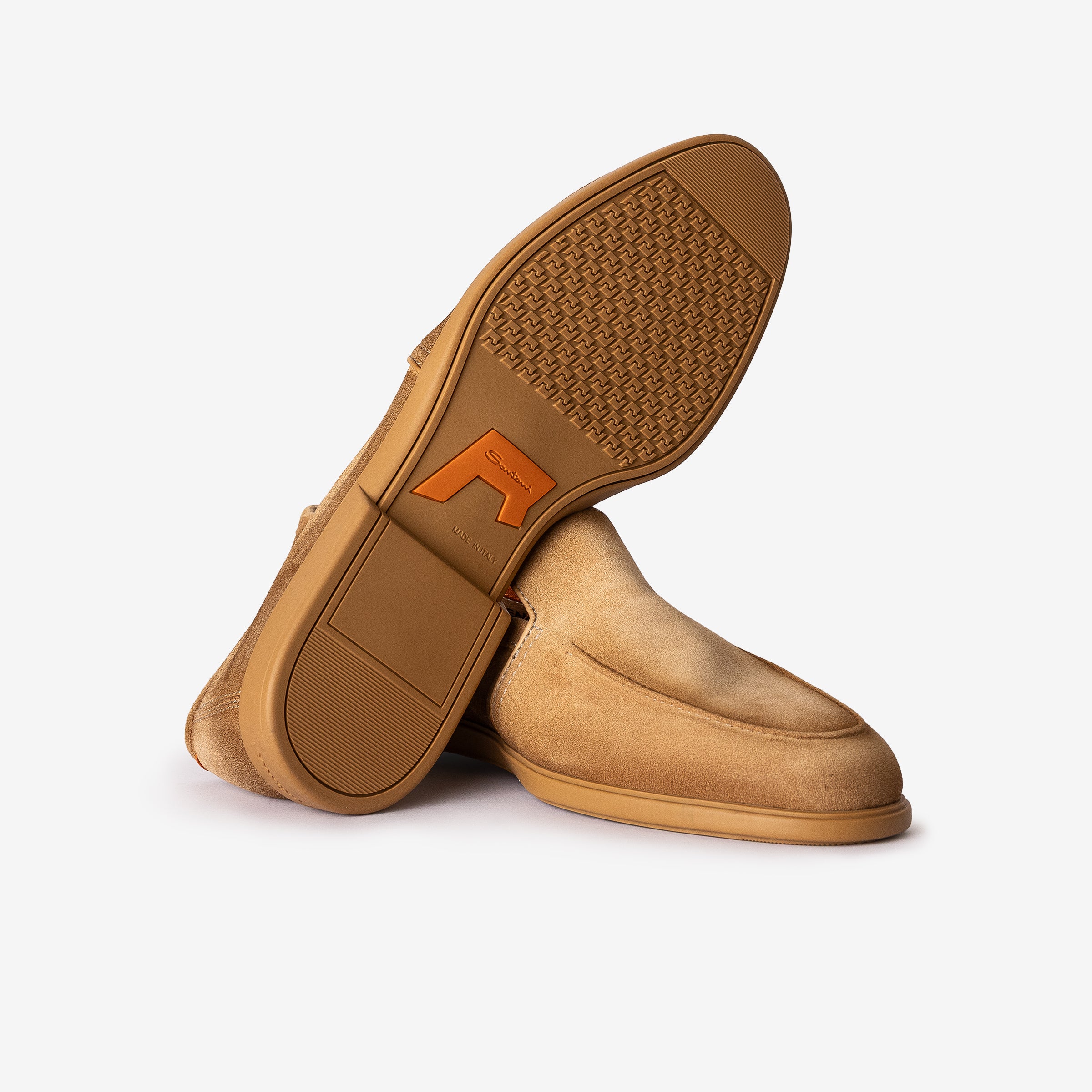 Beige Suede Loafer Tone Sole